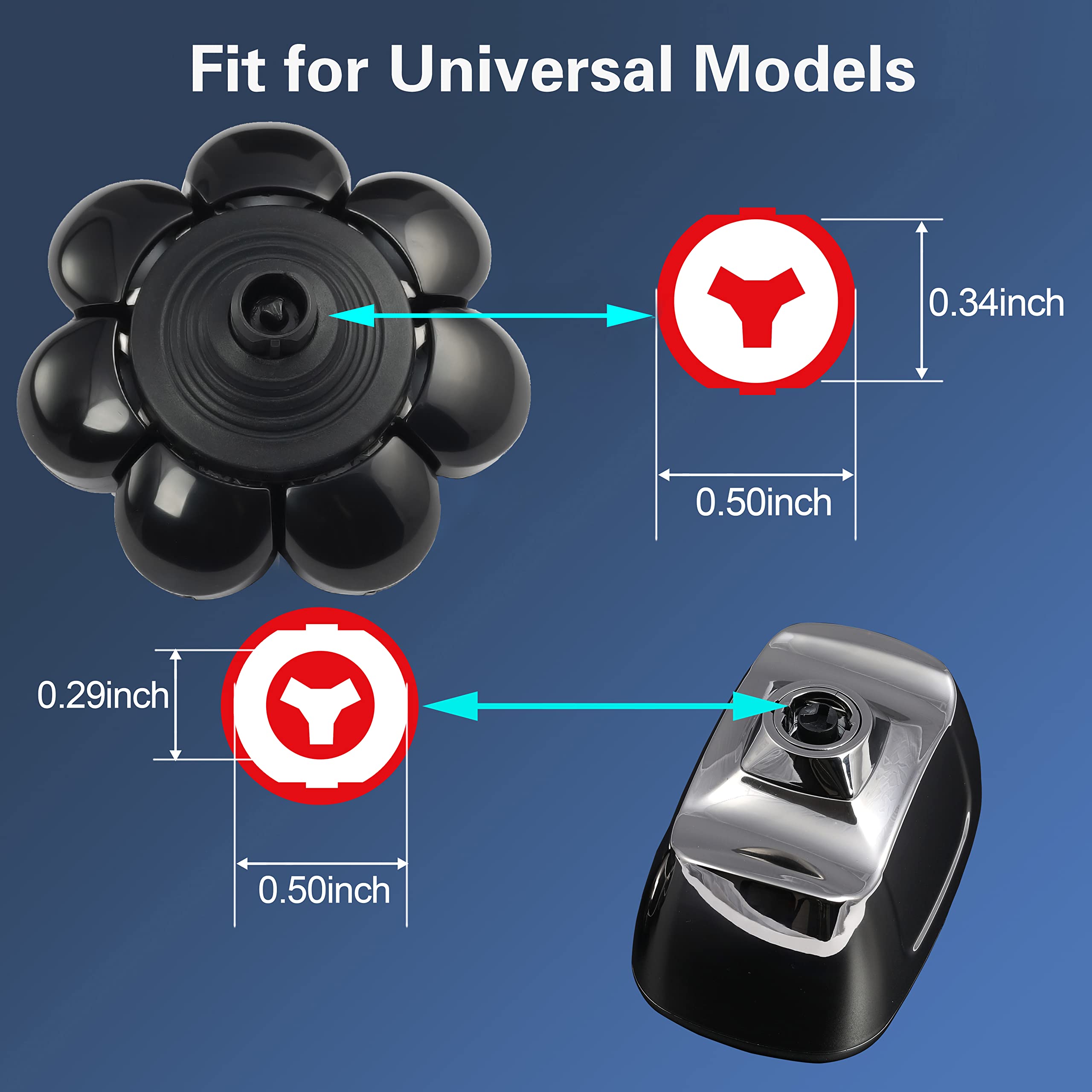 Electric Shaver Replacement Head 8 Heads For Bald Men Wet And Dry Compatible Waterproof 8D Upgrade Replacement Blades