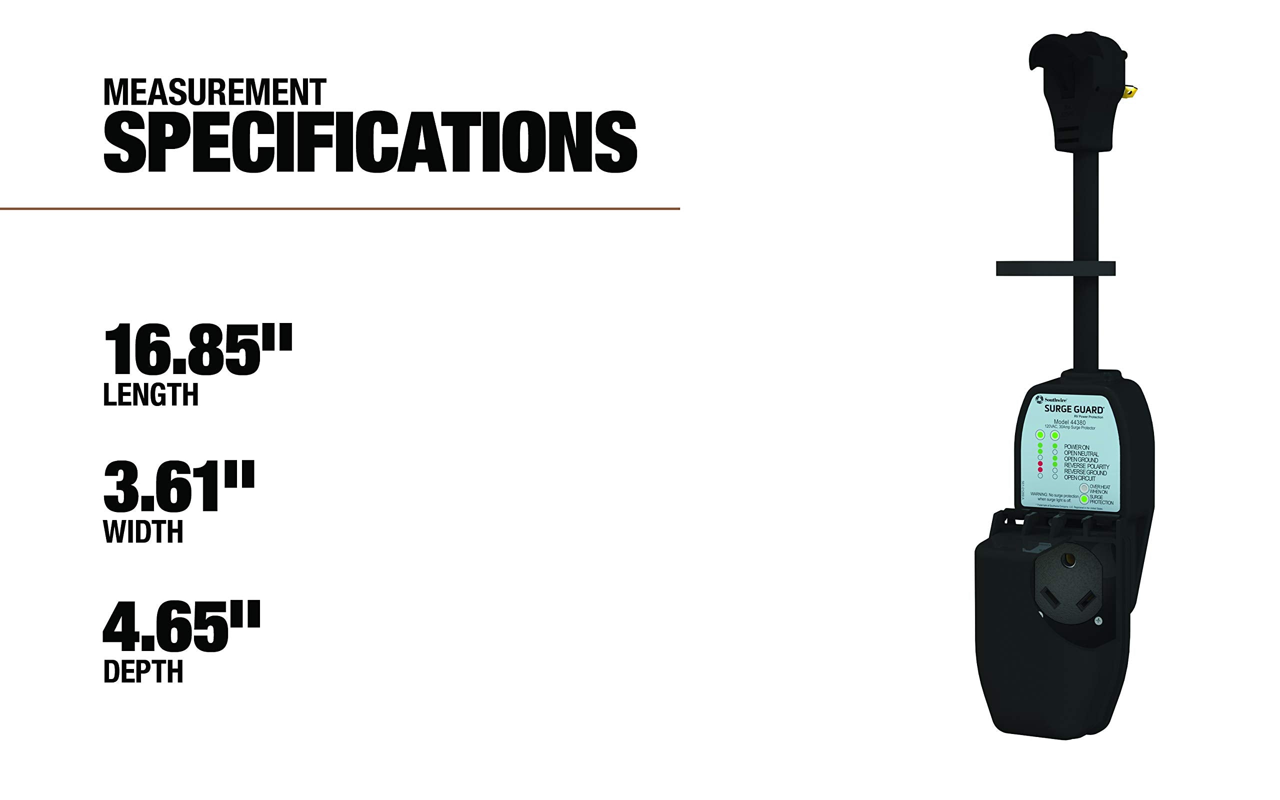 Southwire Company Llc 44380 Surge Guard 30A Portable , Black