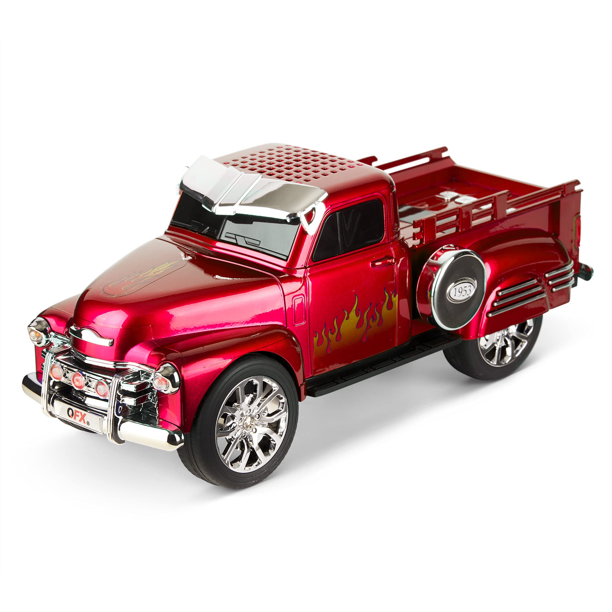 Qfx Bt 1953Red Bt 1953 Retro Truck Bluetooth Speaker (Red)