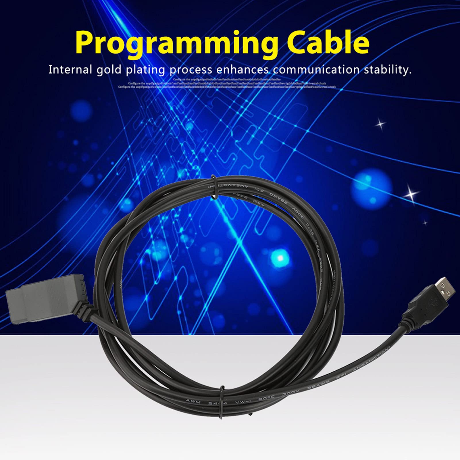 Kadimendium 2.5M Usb Cable Pvc Jacket Programming Cable Plc Programming Cable Data Connection Communication Download Cable Compa