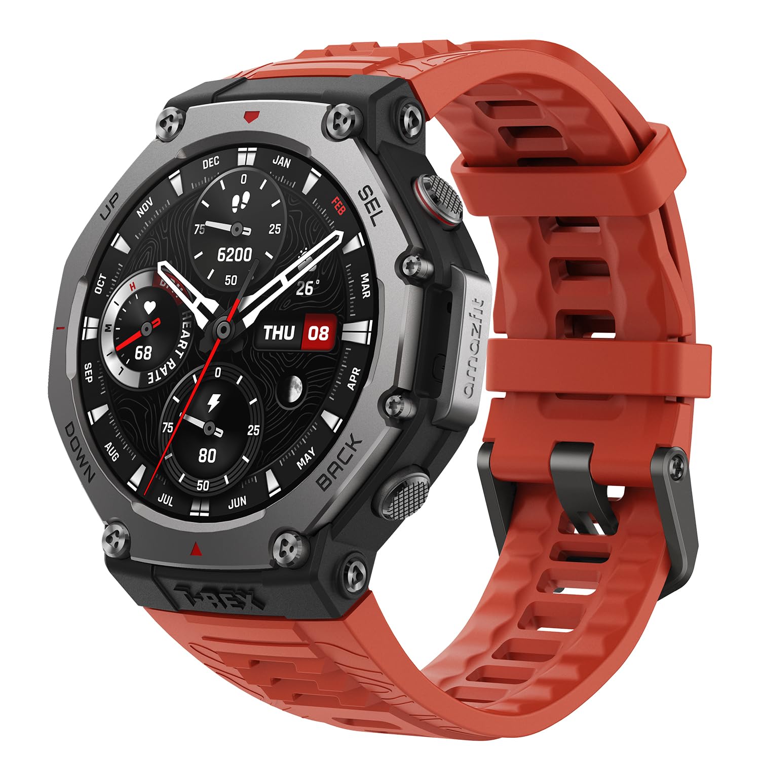 Amazfit T Rex 3 Rugged/Military Smart Watch 48Mm, Gps (With Privacy), Offline Maps, Long Battery Life,328 Feet Water Resistant,