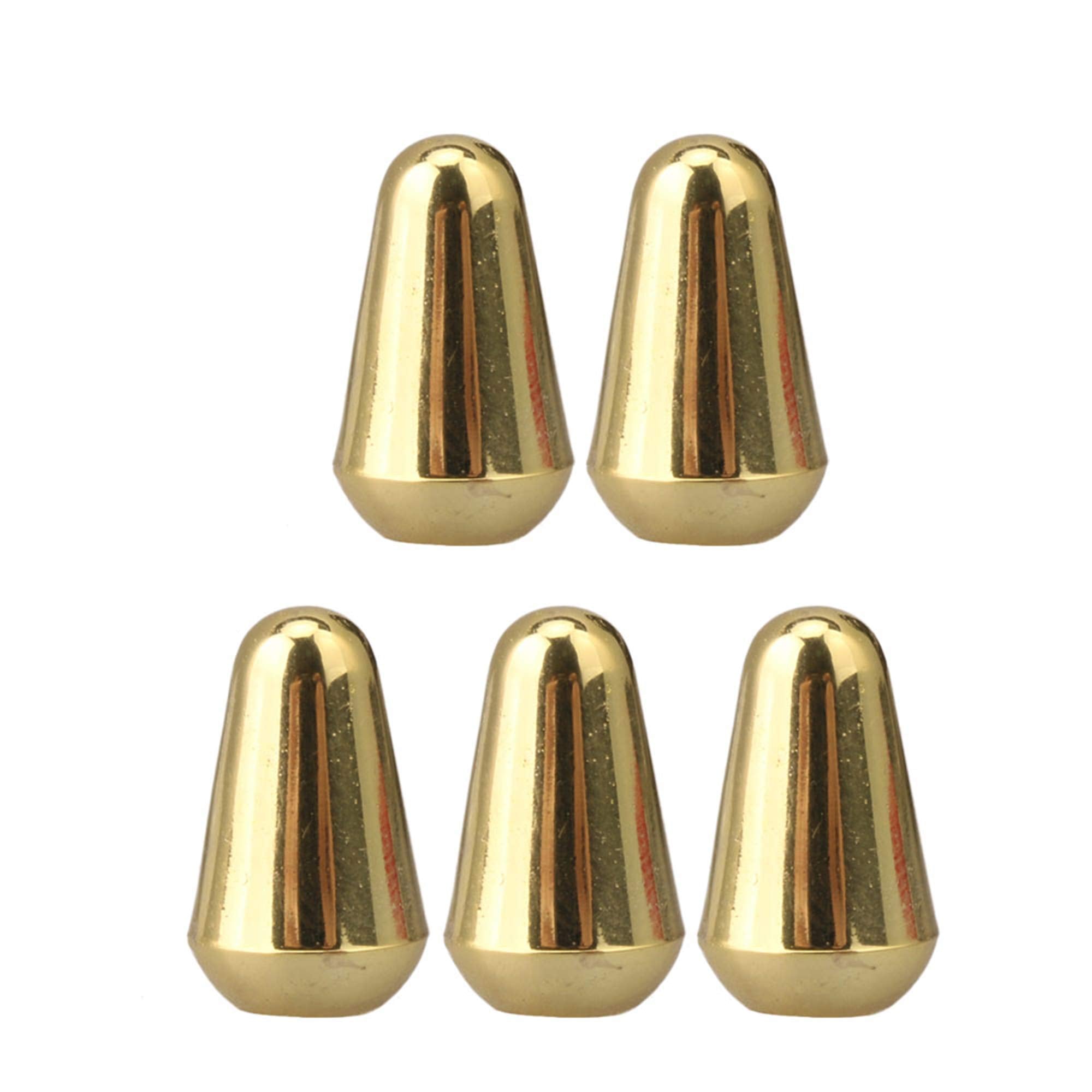 Sevender 5Pcs 5 Way Toggle Switch Knob Tip Caps For Electric Guitar Accessories Gold
