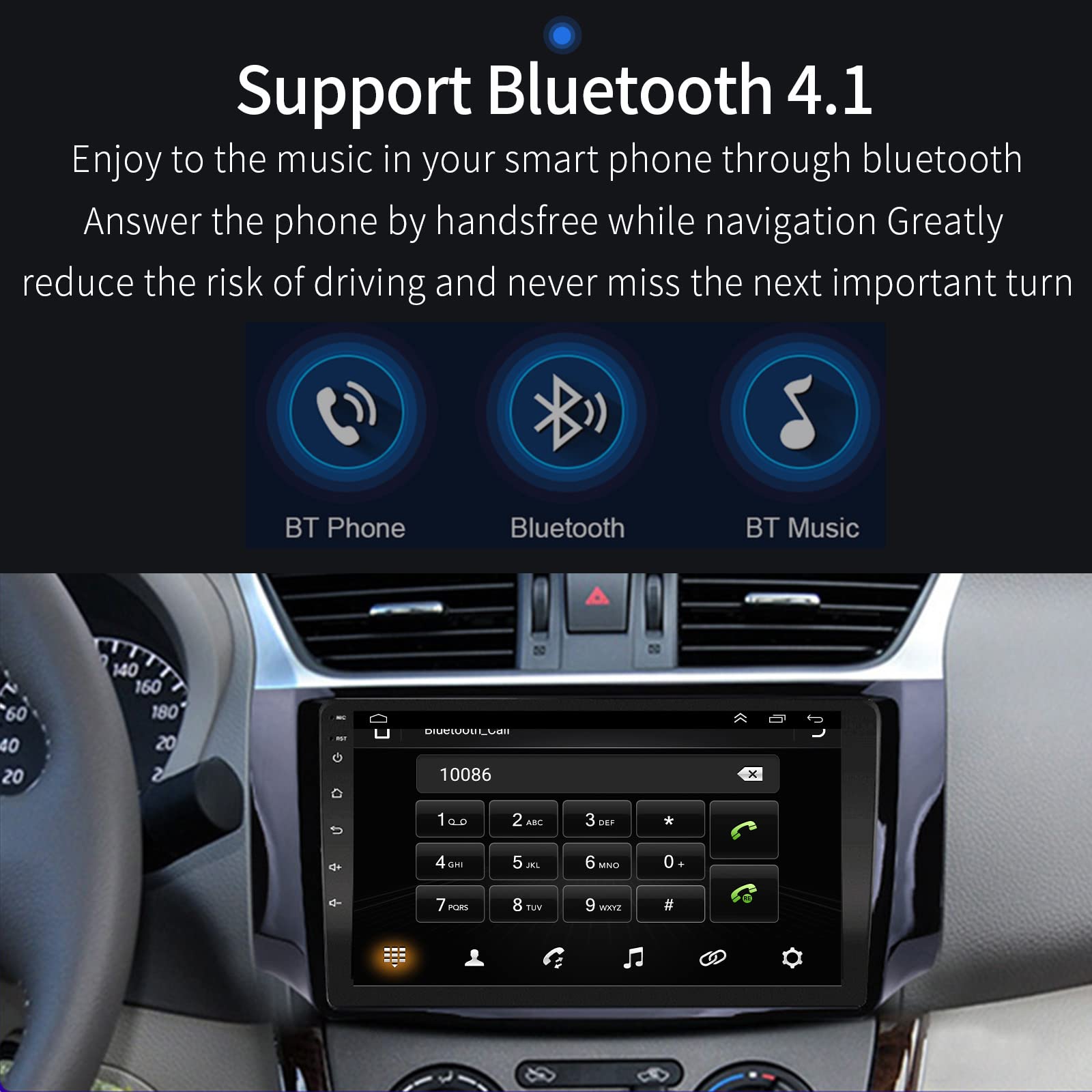 EZoneTronics 10 Nissan Sentra 2013-2017 Radio with Carplay & Android Auto, 2G RAM, 32G ROM, Bluetooth Touch Screen Navigation