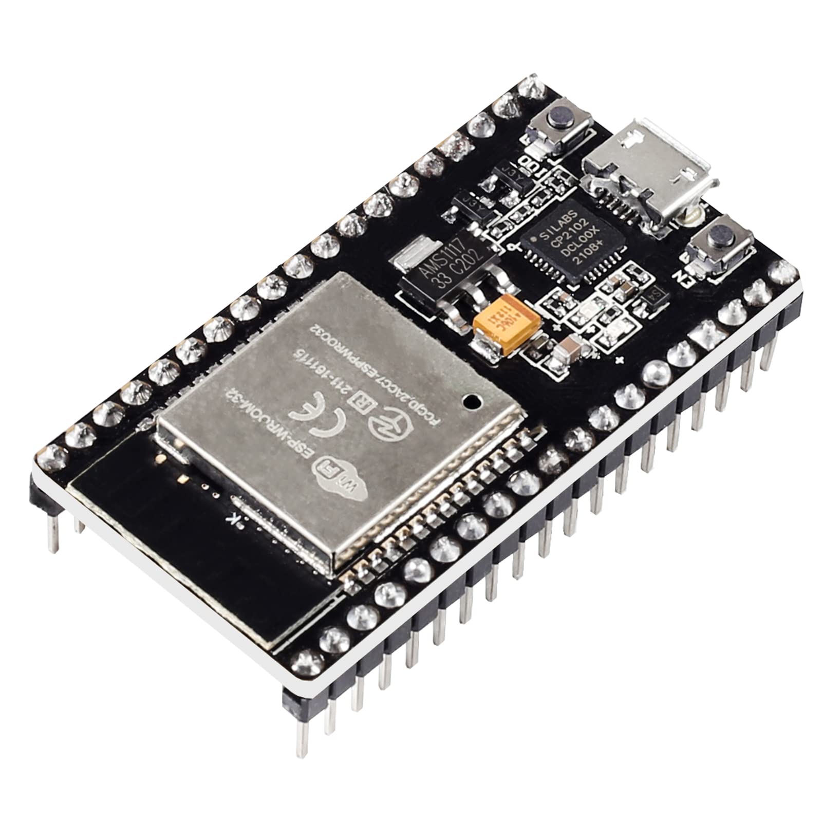 6Pcs Esp32 Development Board Wifi + Bluetooth Microcontroller Dual Cores Esp 32 Esp 32S Board Esp Wroom 32 Cp2102 Chip 38Pin Nar