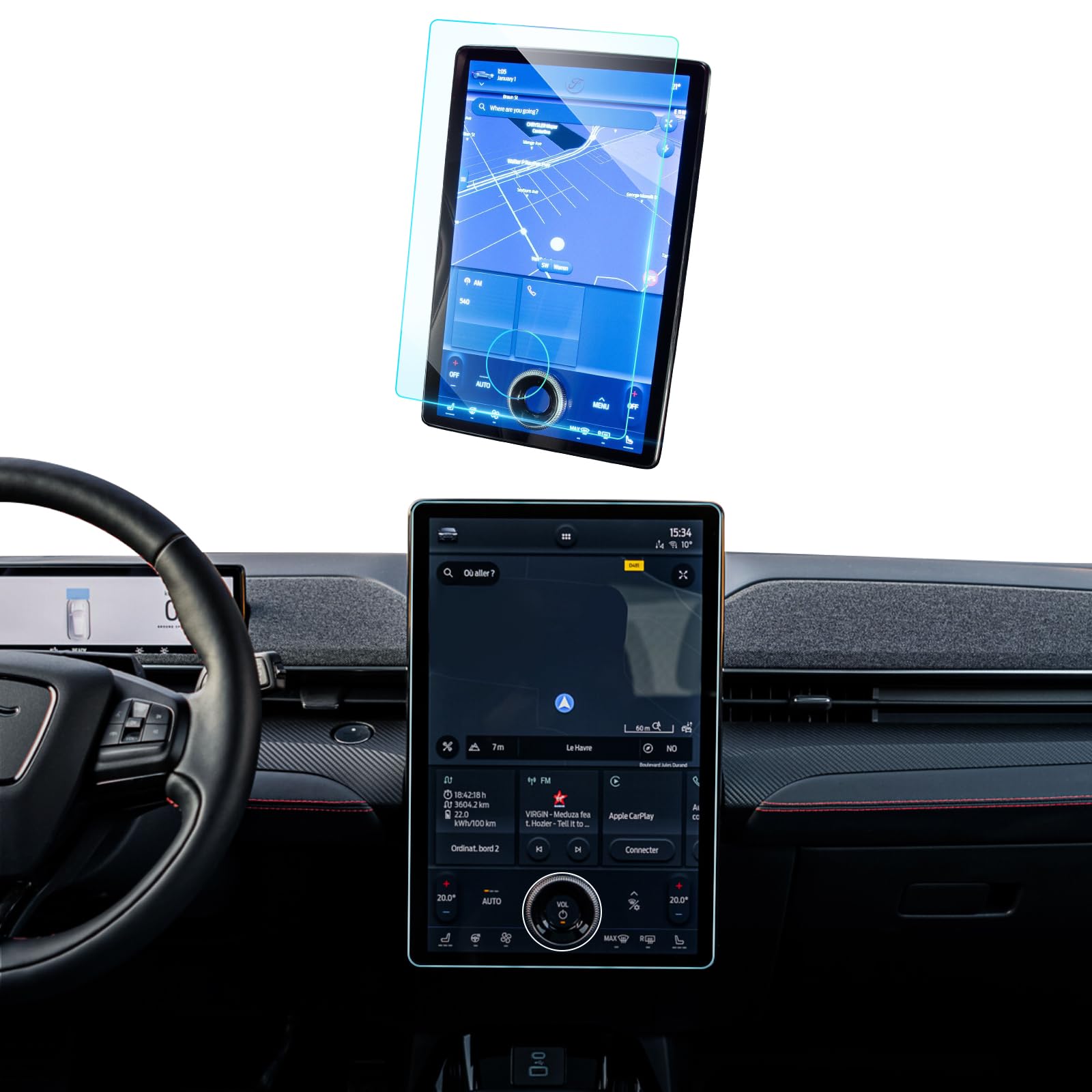 Lantu Matte Screen Protector For 2022 2023 Ford F150 Lightning& 2021 2023 Mustang Mach E& 2022 2024 Expedition 15.5'' Accessorie