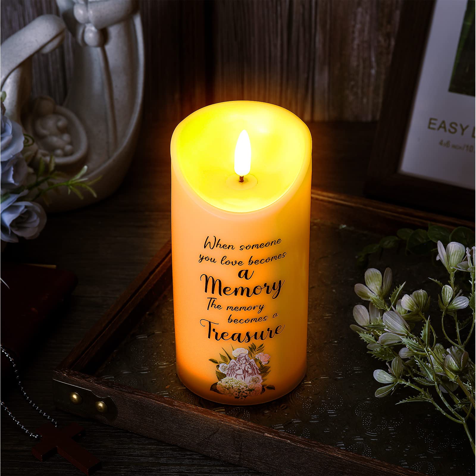 Memorial Candles Memorial Gifts Led Memorial Candles For Loss Of Loved One Sympathy Flameless Candles Bereavement Gifts Battery