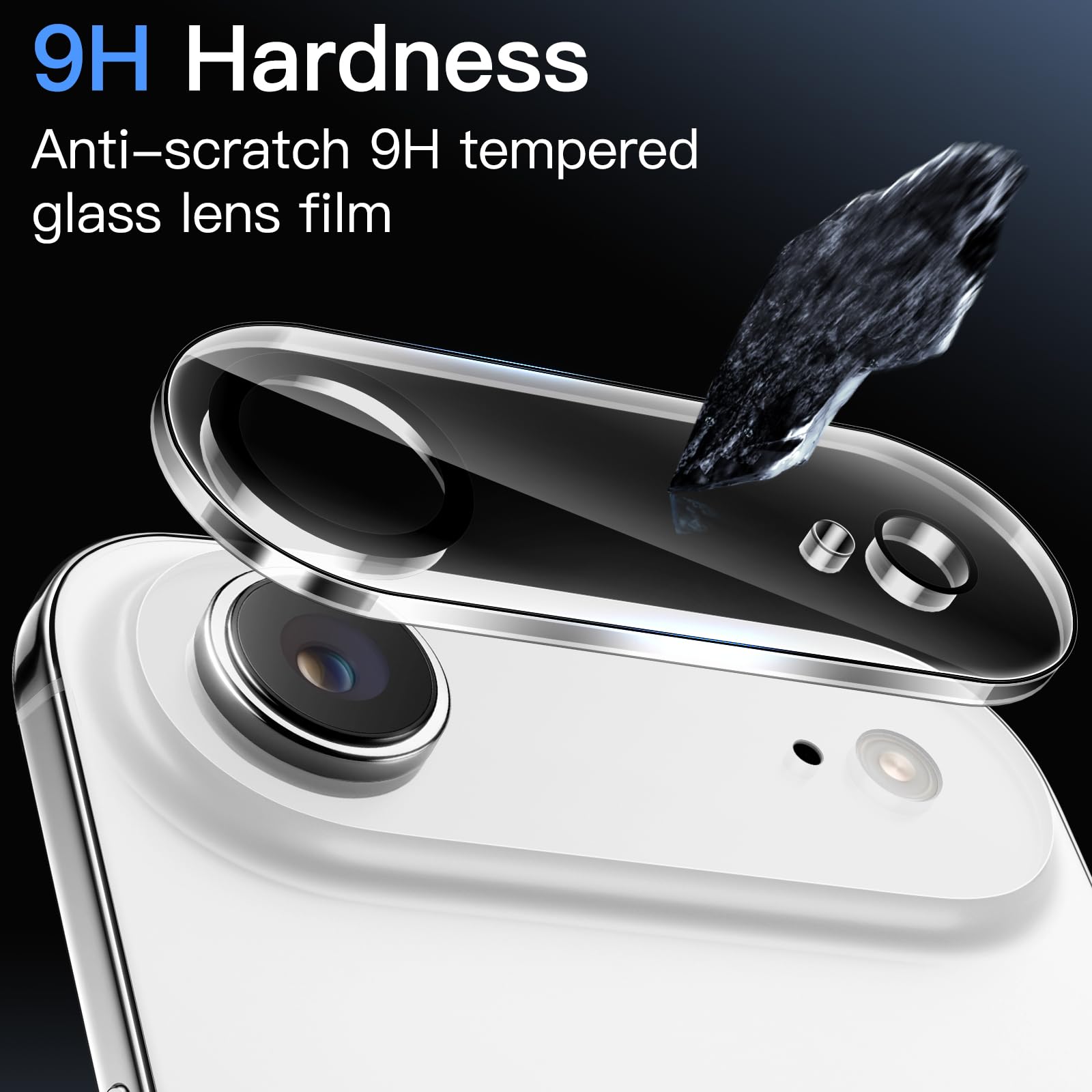 Jetech Camera Lens Protector For Iphone 17 Air, 9H Tempered Glass, Anti-Scratch, Case Friendly, Does Not Affect Night Shots, Hd