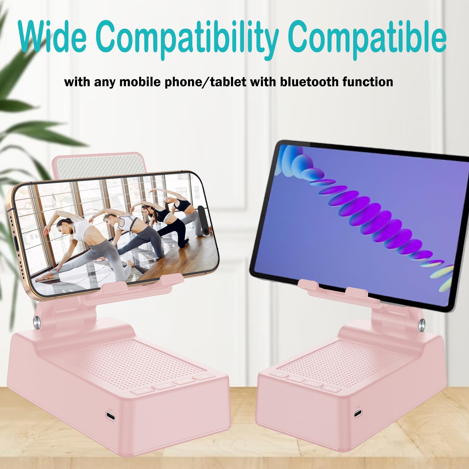 Fanlory Birthday Gifts For Women,Cell Phone Stand With Wireless Bluetooth Speaker And Anti Slip Base Hd Surround Sound For Home