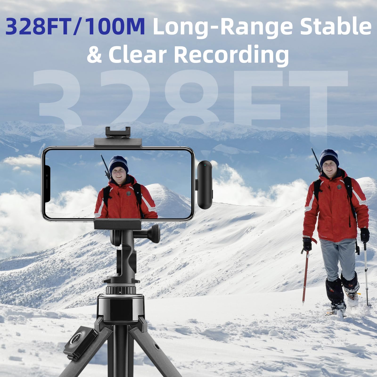 Nptcl Wireless Microphone For Iphone 17 16 15 - Ai Noise Cancelling Mini Microphone Usb C For Android Phone, Lavalier Mic With 3