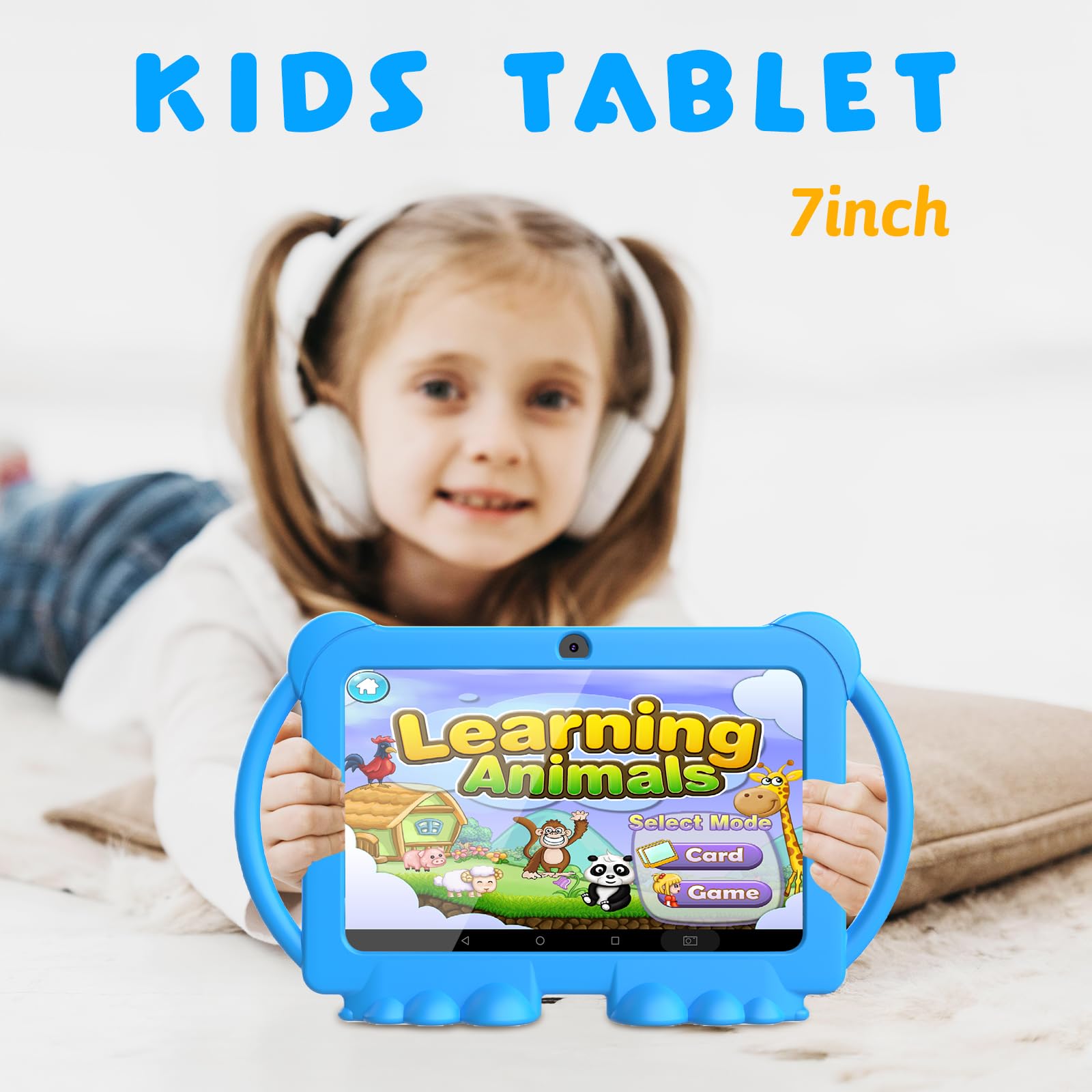 Kids Tablet 7 Inch For Boys Girls Android Tablets For Kids, 4Gb Ram 32Gb Rom Toddler Tablet, Wifi Bluetooth, Safety Eye Ips Scre