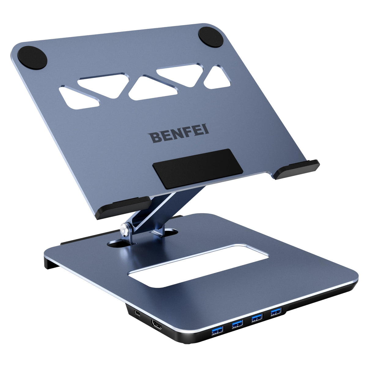 Benfei Laptop Stand With Usb C 6In1 Docking Station, Hdmi 4K@60Hz, 4*Usb3.0, 100W Pd Compatible With Macbook Pro/Air, Ipad Pro,