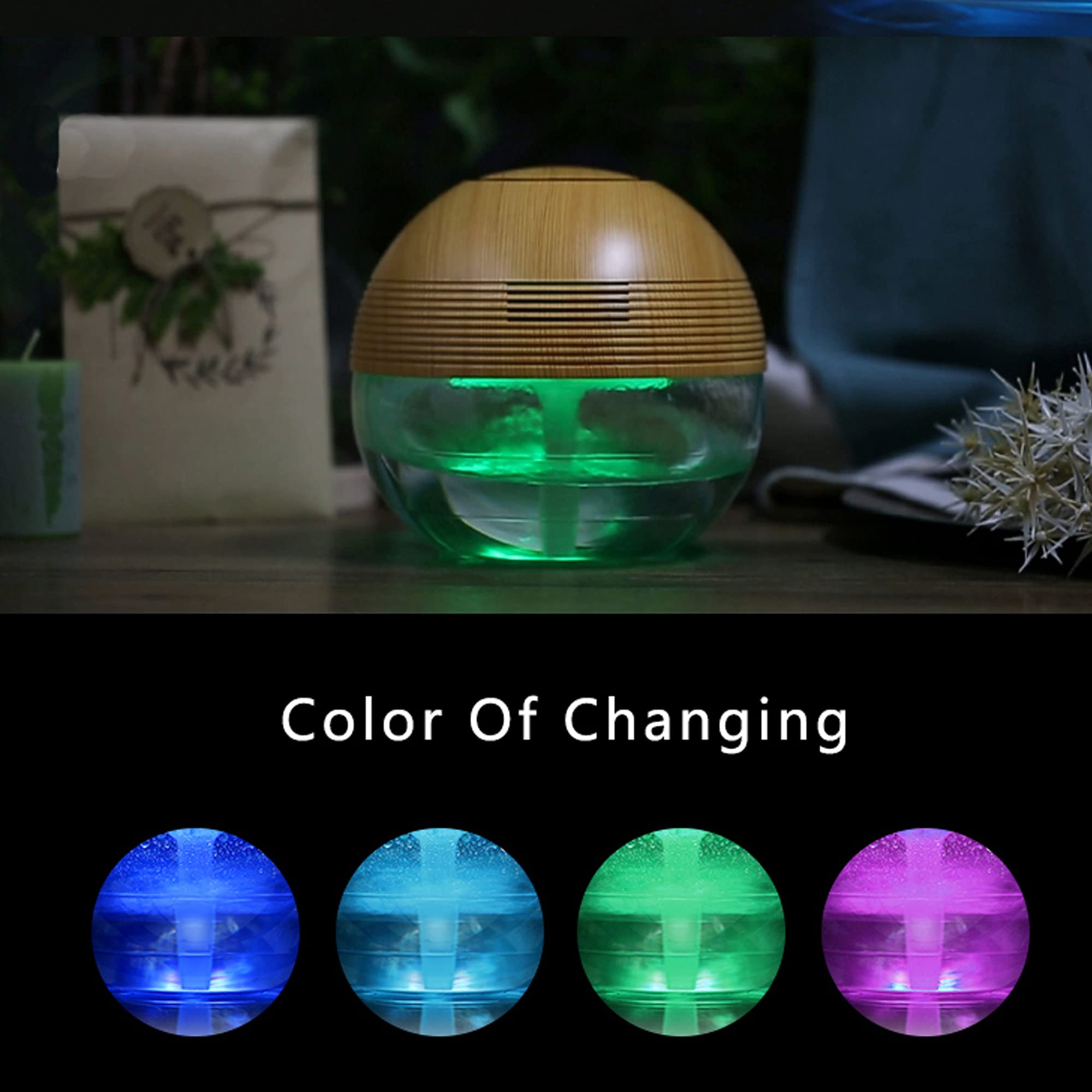 Water Based Air Revitalizer Purifier Odor Remover Humidifier Aromatherapy Air Cleaner (Silver)