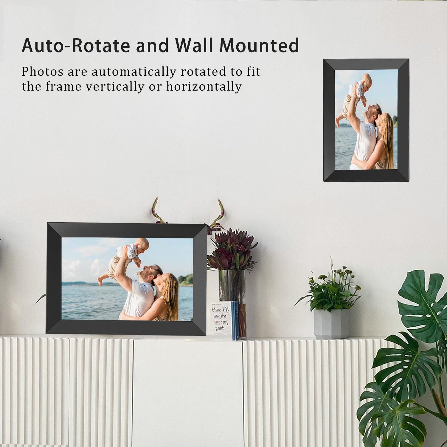 Ssini 10.1 Inch Smart Wifi Digital Picture Frame 1280X800 Hd Ips Touch Screen Photo Frame Electronic,Auto Rotate,Built In 32Gb S