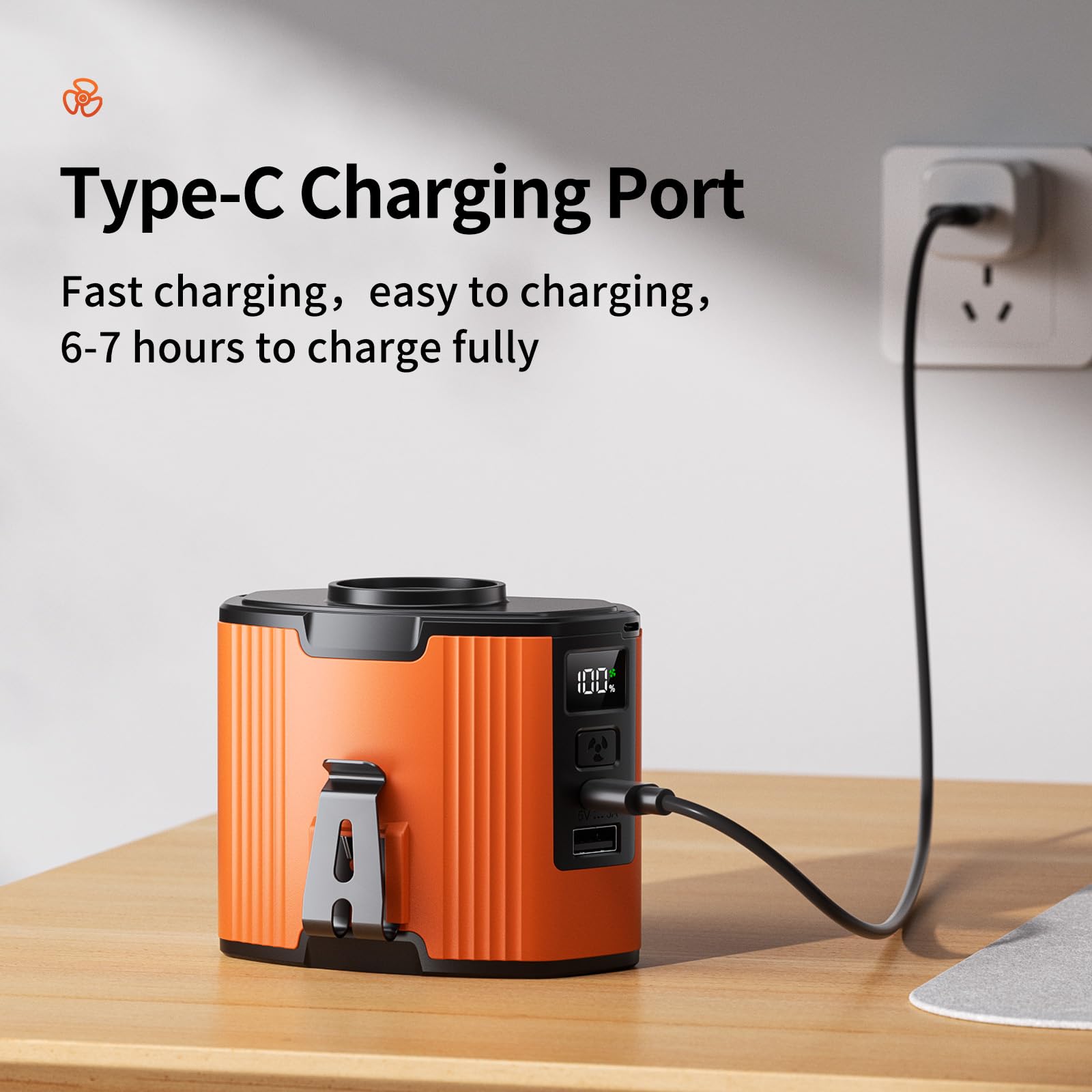 Waist Fan,Portable Fan Rechargeable,Strong Airflow Mini Wearable Belt Fans,10 Speed Portable Neck Fans,Outdoor,Camping,Jobsite,F