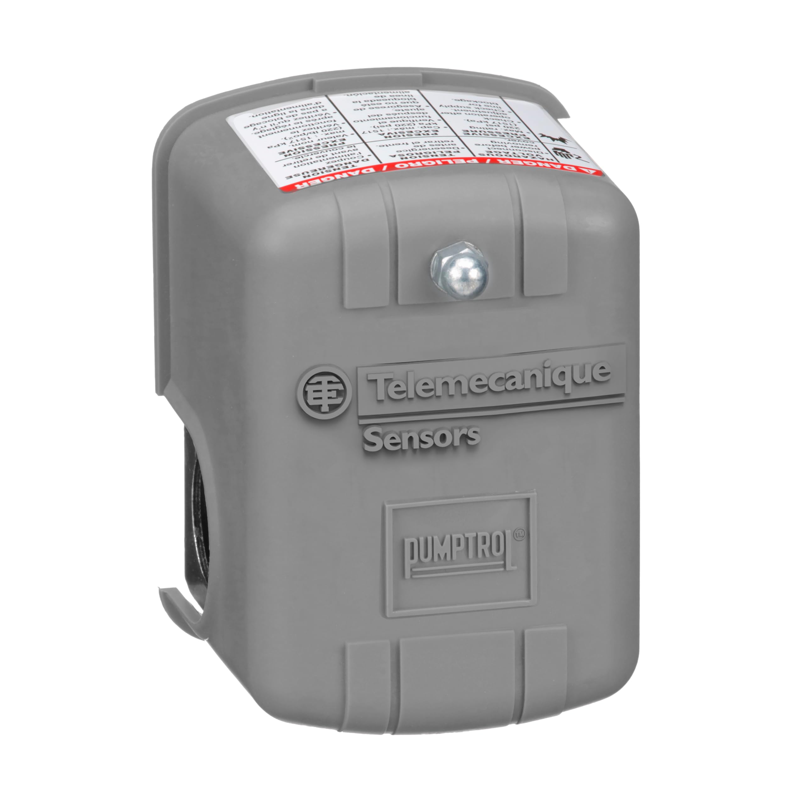 Telemecanique Sensors 9013FHG49J59 Air-Compressor Pressure Switch, 175 psi Set Off, 40 psi Fixed Differential, 1/4 NPT External