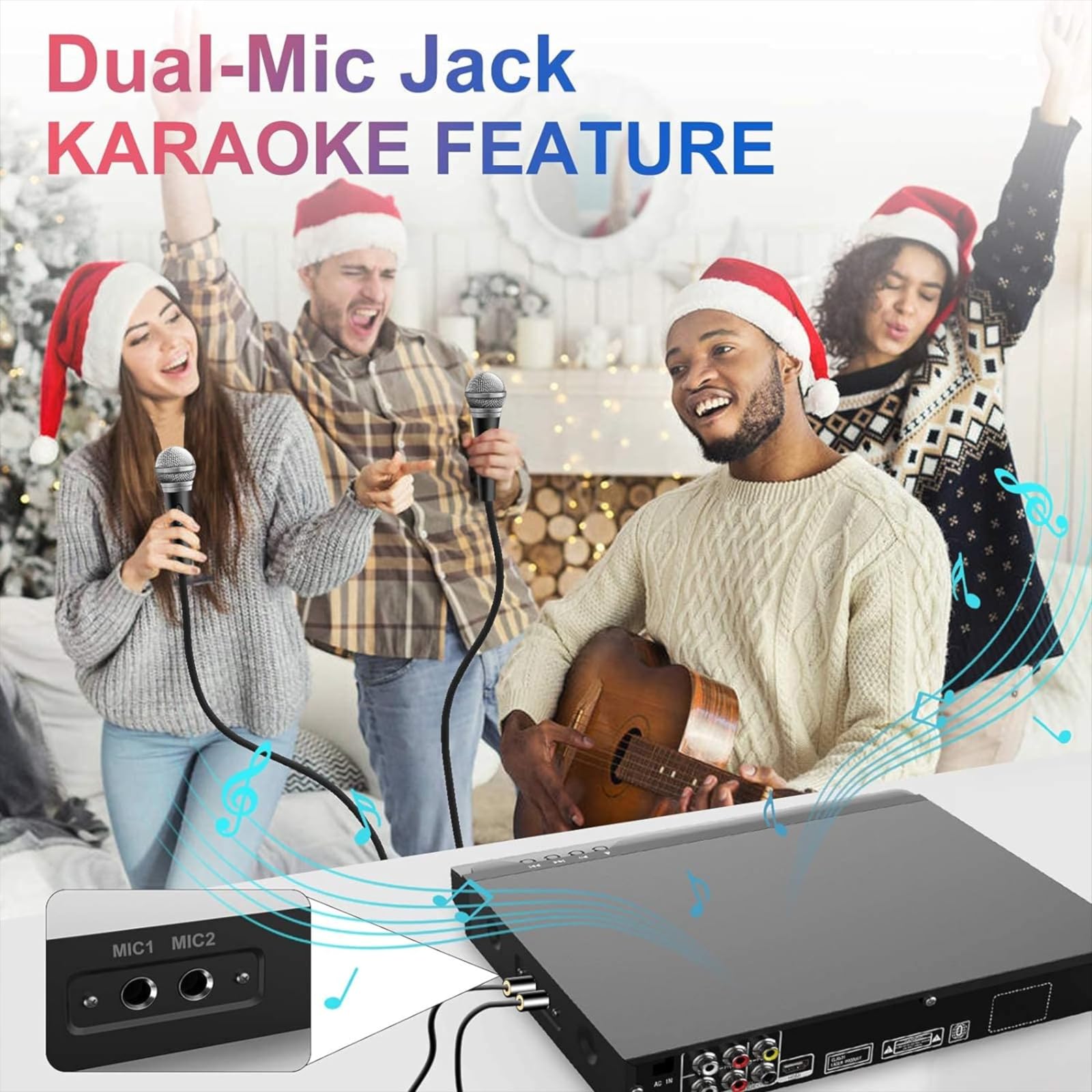 Dvd Player, Hdmi & Rca Connection, Region Free Dvd Players For Tv, With Microphone/Usb Input Design, Ntsc/Pal System, Comes With Hdmi & Rca Cable And Remote Control.