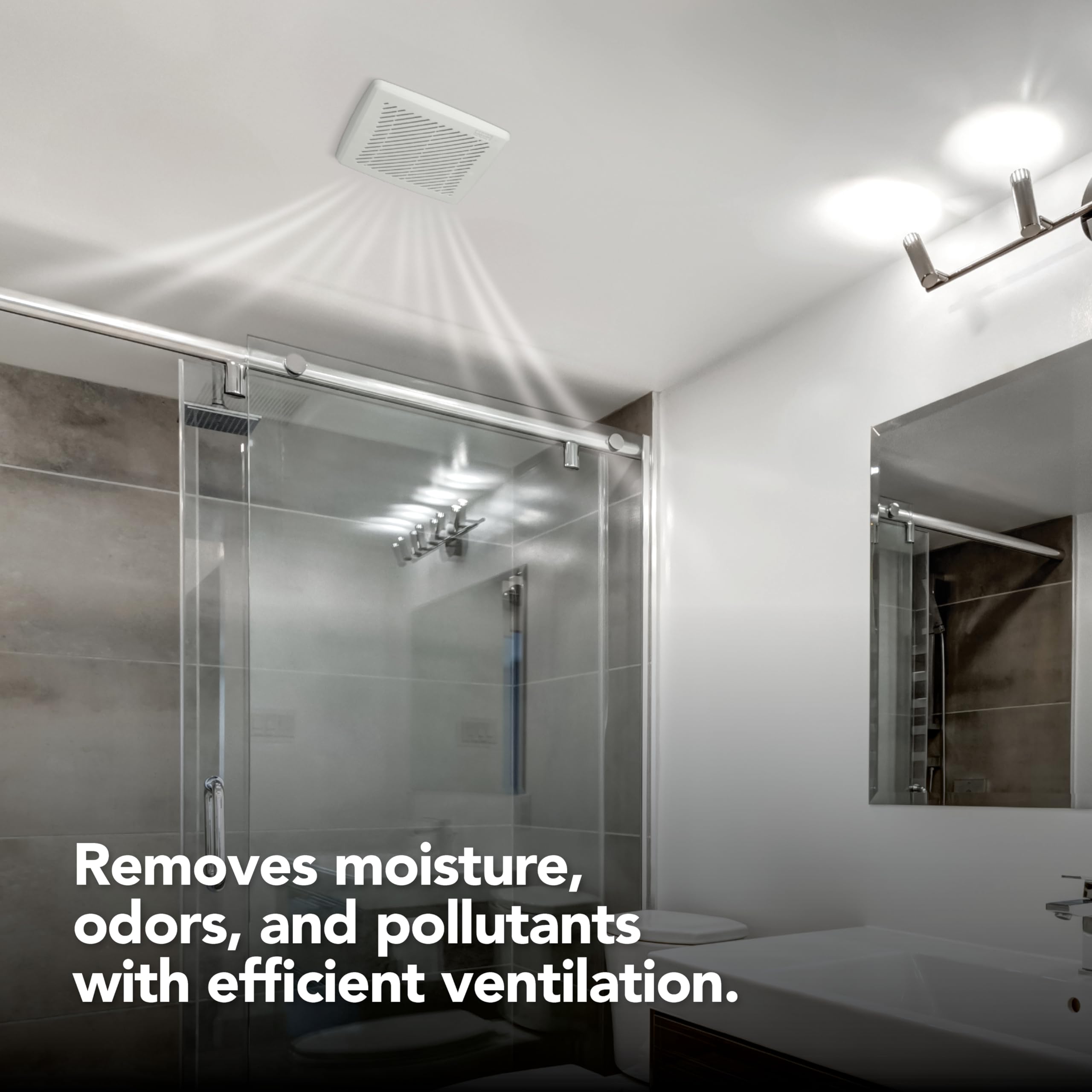 Broan-Nutone Bathroom Exhaust Fan, 50 Cfm Modern Grille, Energy Star Fan, 2.0 Sones