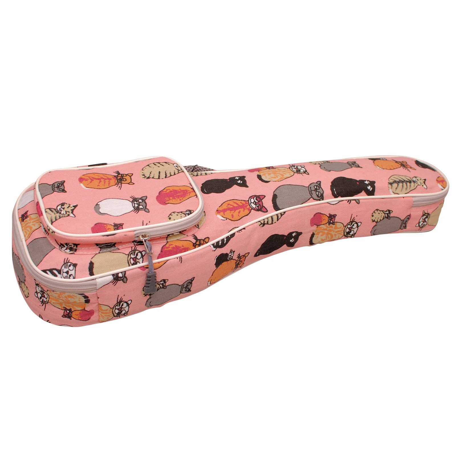 Music First Canvas 21 Soprano Miss Cat Ukulele Case Ukulele Bag Ukulele Cover, Original Design