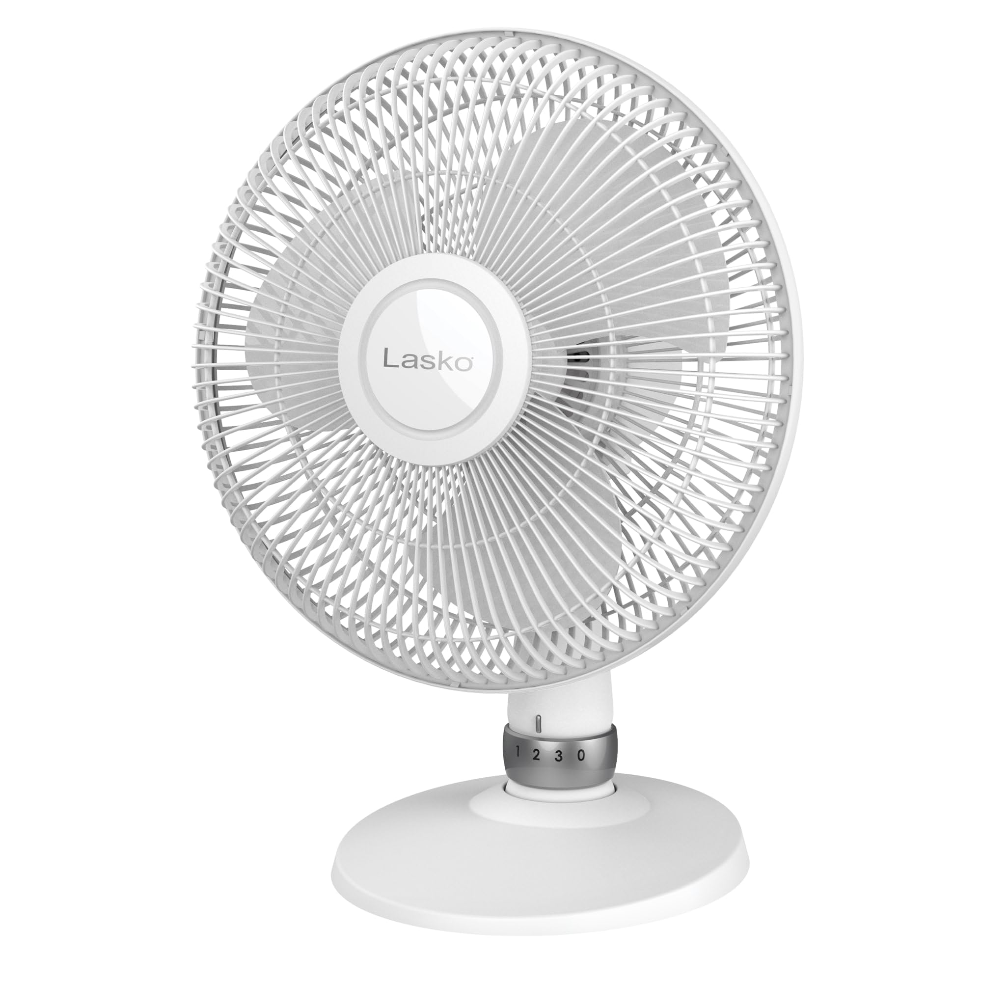Lasko - D12225 12 Table Fan With Dial On Stand - White (463649), One Size