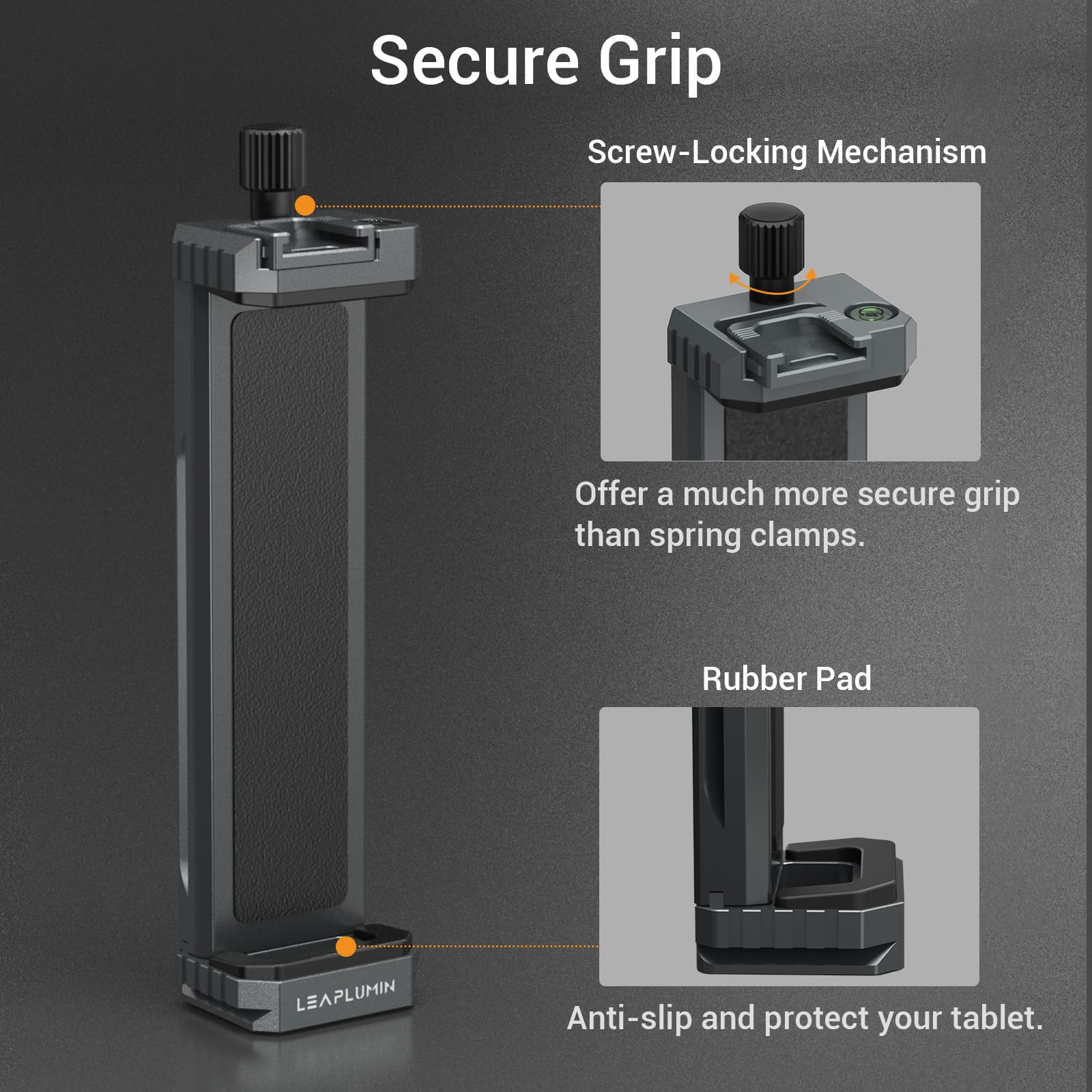 Leaplumin Tripod Mount Adapter For Ipad, Aluminum Tripod Mount Holder For Tablet,Tablet Tripod Mount With 1/4'' Screw,Universal