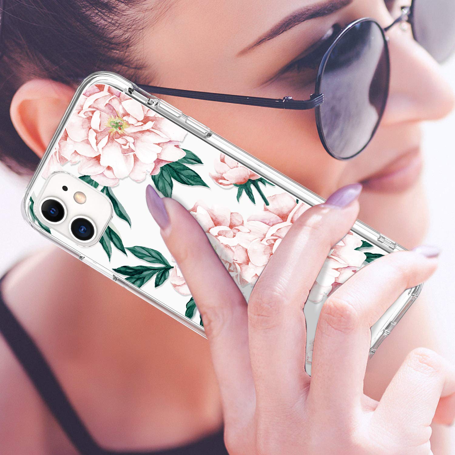 Luhouri Designed For Iphone 11 Case With Screen Protector   Slim Fit, Sturdy Clear Acrylic Cover For Women And Girls   Protectiv