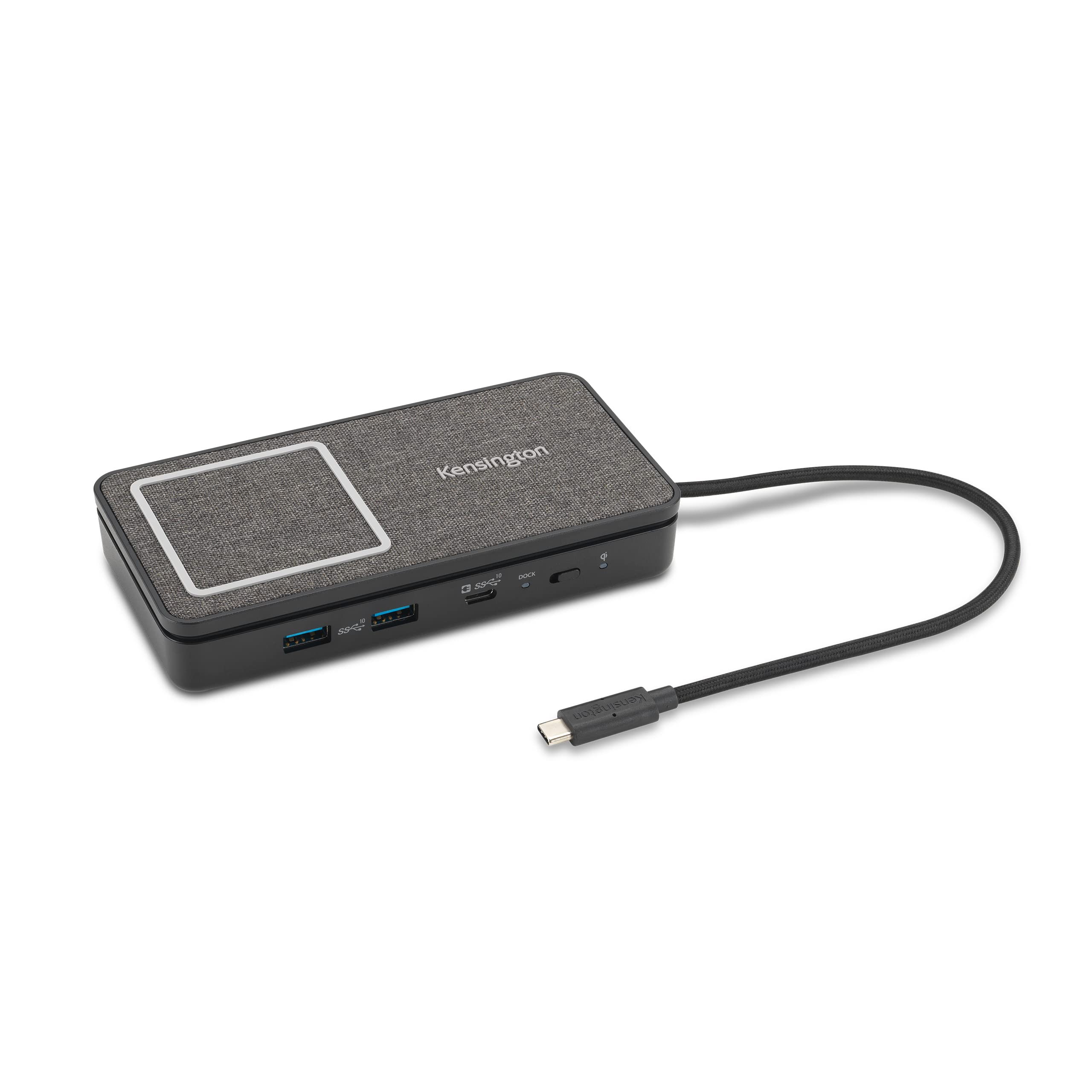 Kensington USB-C Hub with Qi Charging, Dual HDMI 4K@60Hz, 100W PD Pass Through Charging, 1Gbps Ethernet Port, Compatible with Ma
