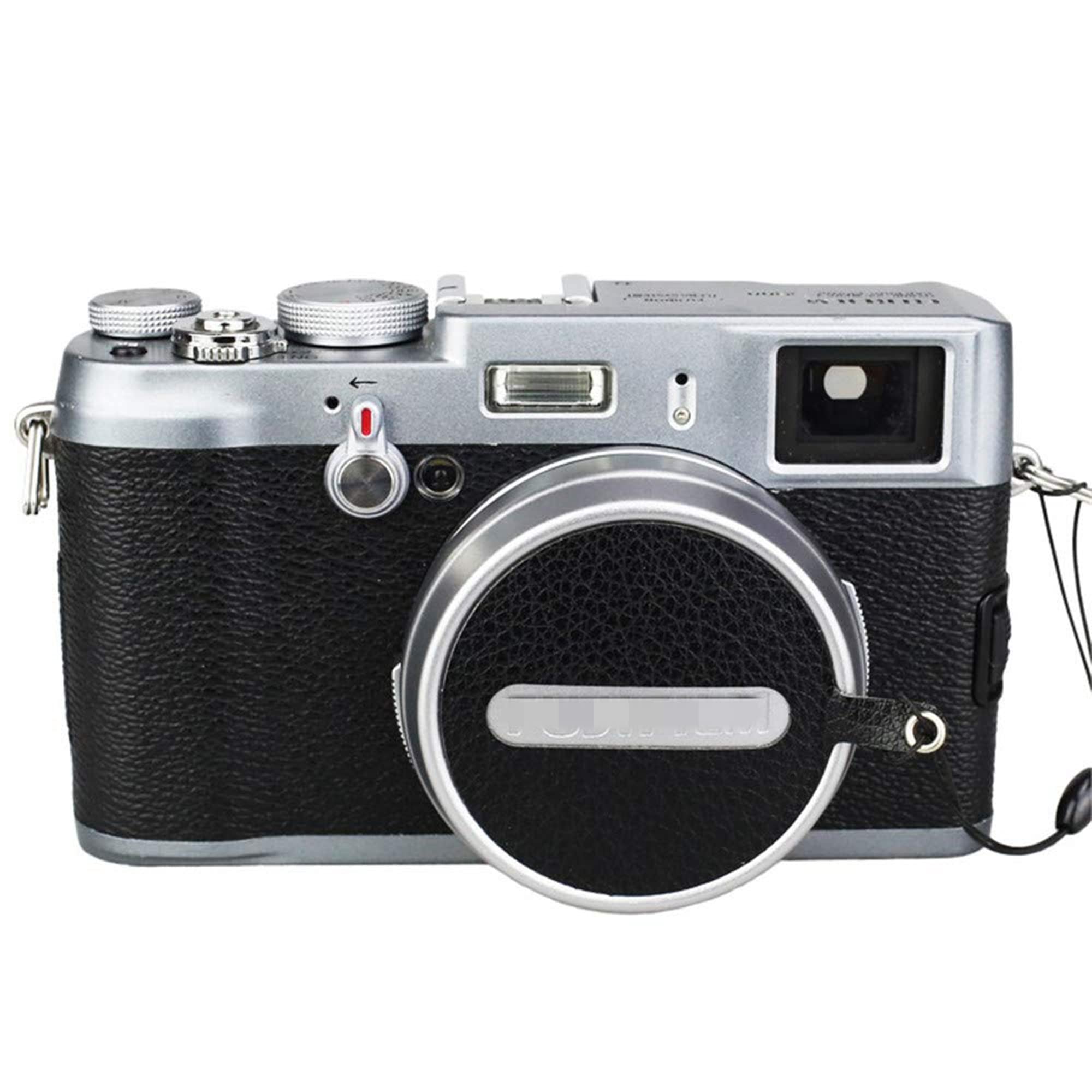 Jjc Deluxe Nappa Leather Lens Cap Keeper Sticker With String For Fujifilm Fuji X100Vi X100V X100F X100T X100S X100 Lens Cap Anti