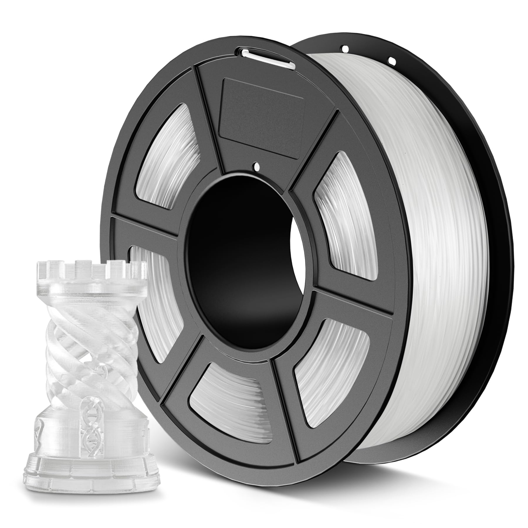 SUNLU Clear ABS Filament 1.75mm 3D Printer Filament, Highly Resistant Durable, Heat Resistance, Excellent Toughness, Compatible 