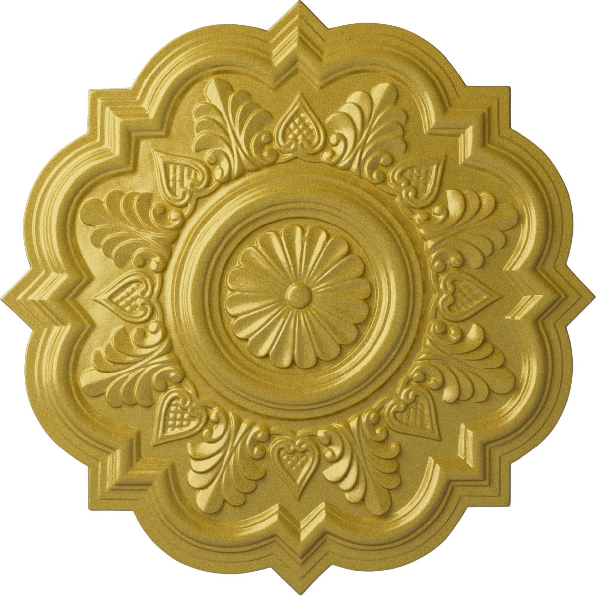 Ekena Millwork CM20DRRGS Deria Ceiling Medallion, Rich Gold