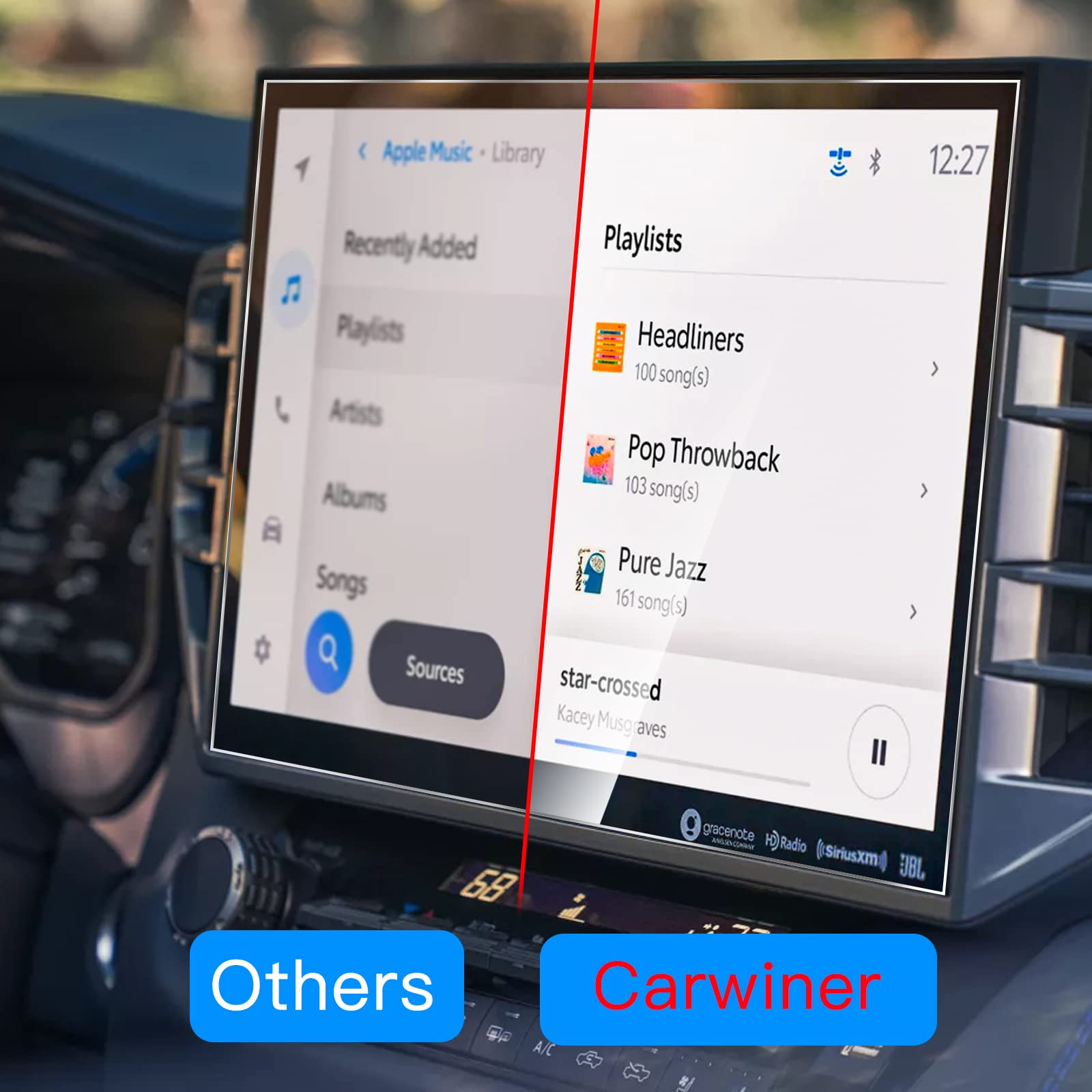 Carwiner Screen Protector For 2024 Toyota Tacoma Limited/Trd Pro/Trailhunter 2022 2024 Tundra And 2023 2024 Sequoia 14Inch Scree