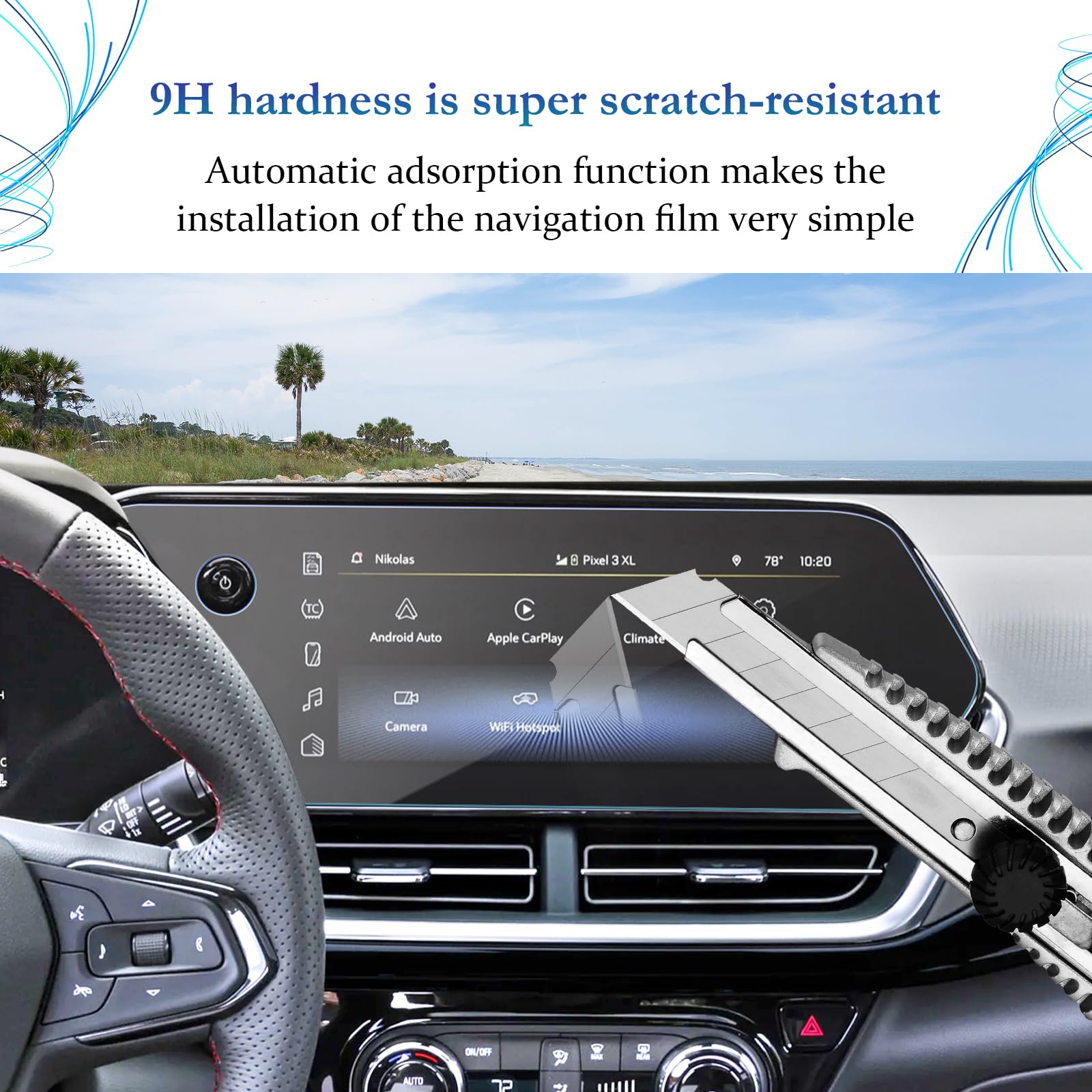 Sktu 2024 2025 Chevy Trax Accessories Screen Protector For 2024 2025 Chevrolet Trax/Chevy Trailblazer 11 Inch Navigation Screen 9H Hardness Hd Clear