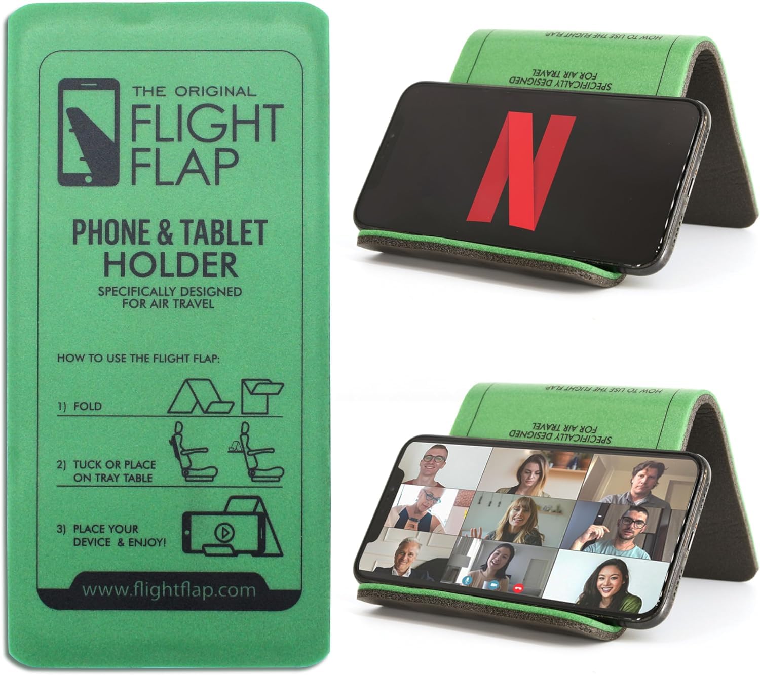 Flight Flap Airplane Phone Holder, Foldable Cell Phone Stand Holder   Flexible Tablet And Phone Holder For Bed, Desk, Office, Tr