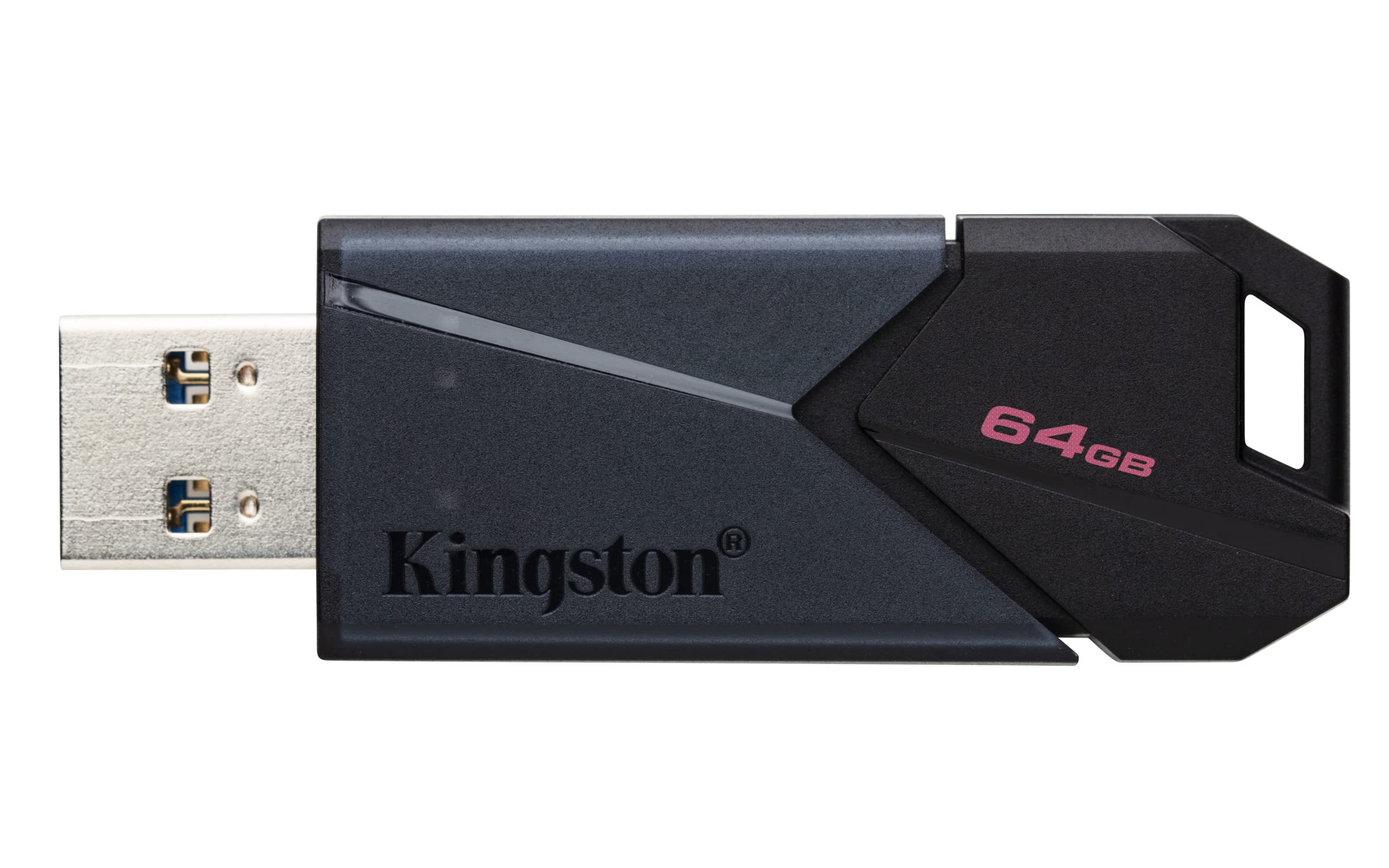 Kingston Datatraveler Exodia Onyx 64Gb Usb 3.2 Gen 1 Flash Drive With Sleek Moving Cap And Loop (Matte Black)