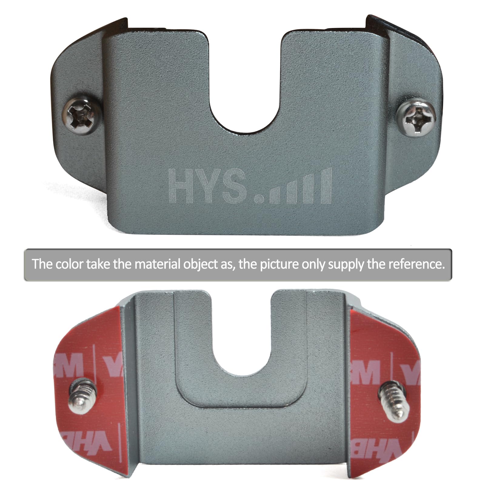 Hys Aluminium Alloy Car Mount For Handheld Radio With Belt Clip Hanger, Remote Speaker Mic/Ham Cb Radio W/Round Knob For Walkie Talkie/Scanner/Vhf Marine Radio/Shoulder Speaker Mic (Gray 4Pcs)