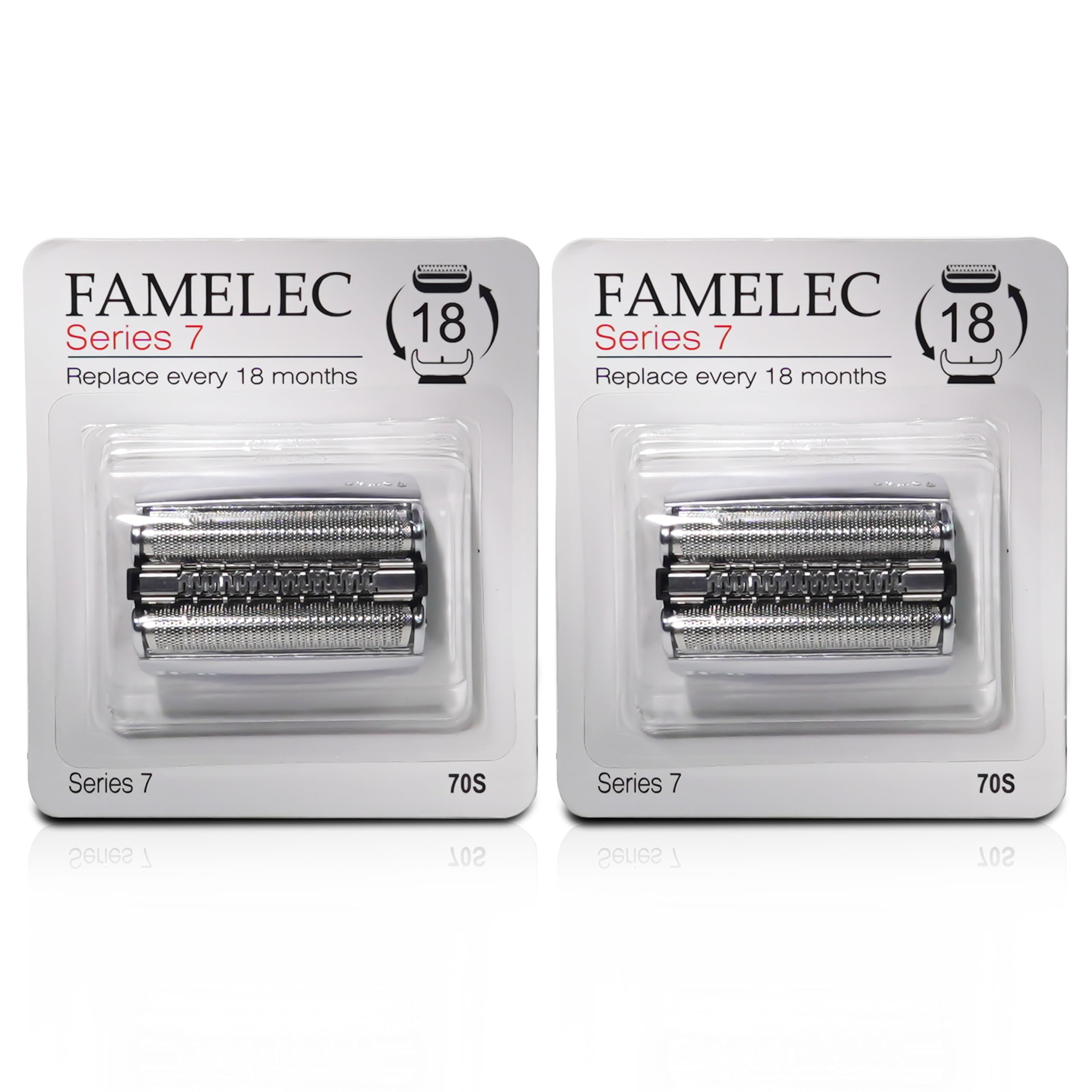 Famelec Upgrade 70S Series 7 For Braun Razor Replacement Head, Replacement Cassette Foil And Cutter For Braun Pulsonic & Series