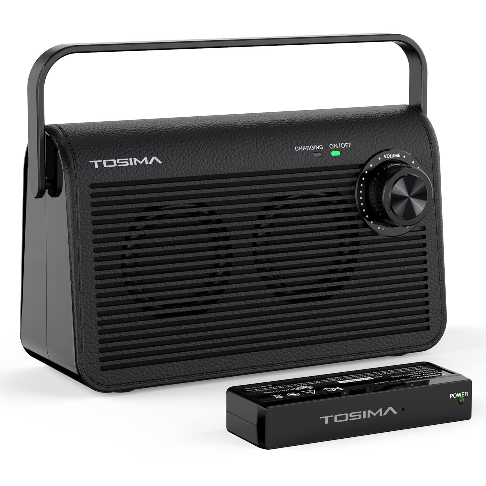 Tosima Tv 9000 Wireless Tv Speaker,Portable Tv Speaker For Hard Of Hearing And Elderly, 2.4G Rf Transimitter 30M/100Ft Range, 10
