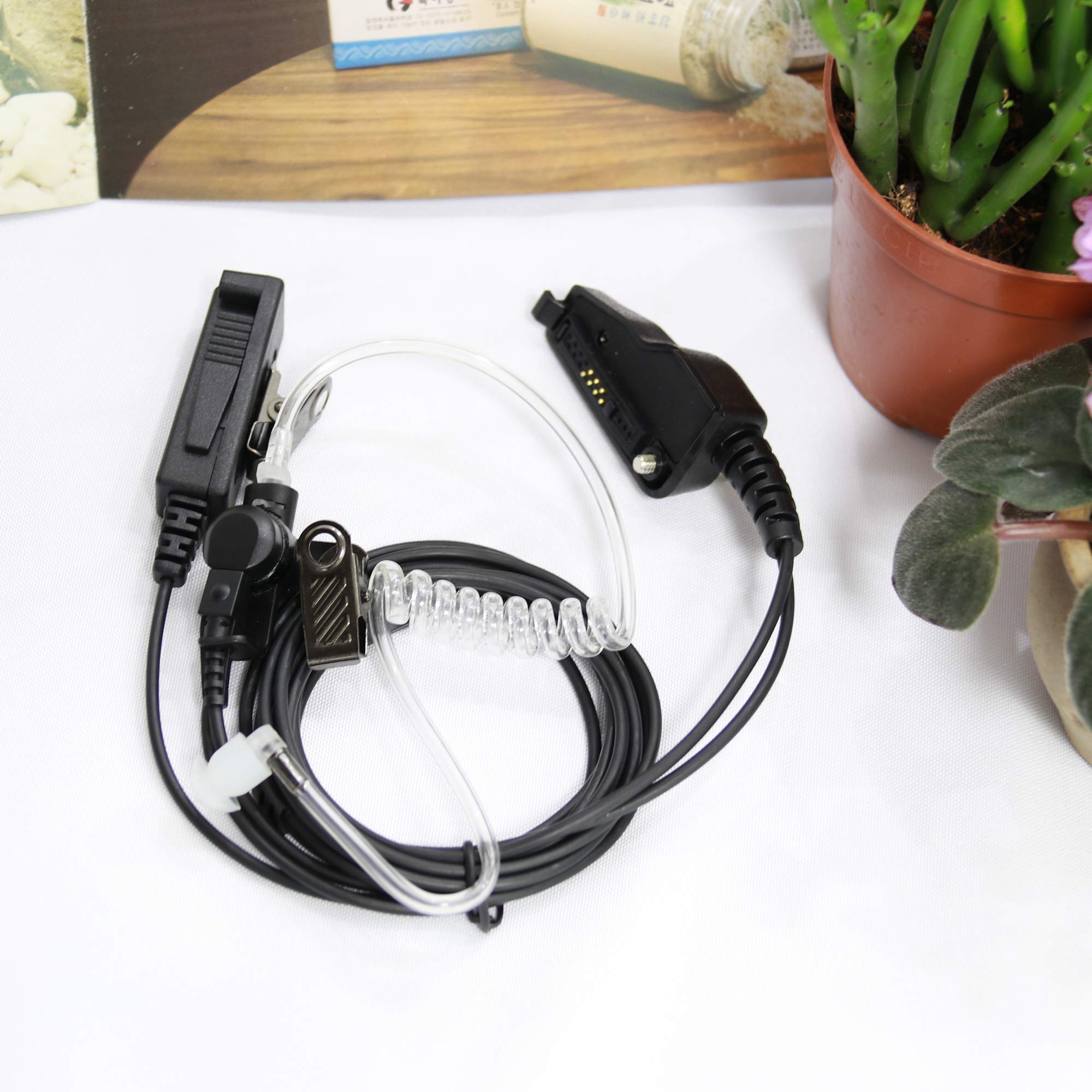 Vbll 2 Wire Surveillance Mic Ptt Headset Earpiece For Nx200 Nx300 Nx5200 Nx5300 Tk180 Tk290 Tk380 Tk390 Tk480 Tk2140 Tk3140 Tk21