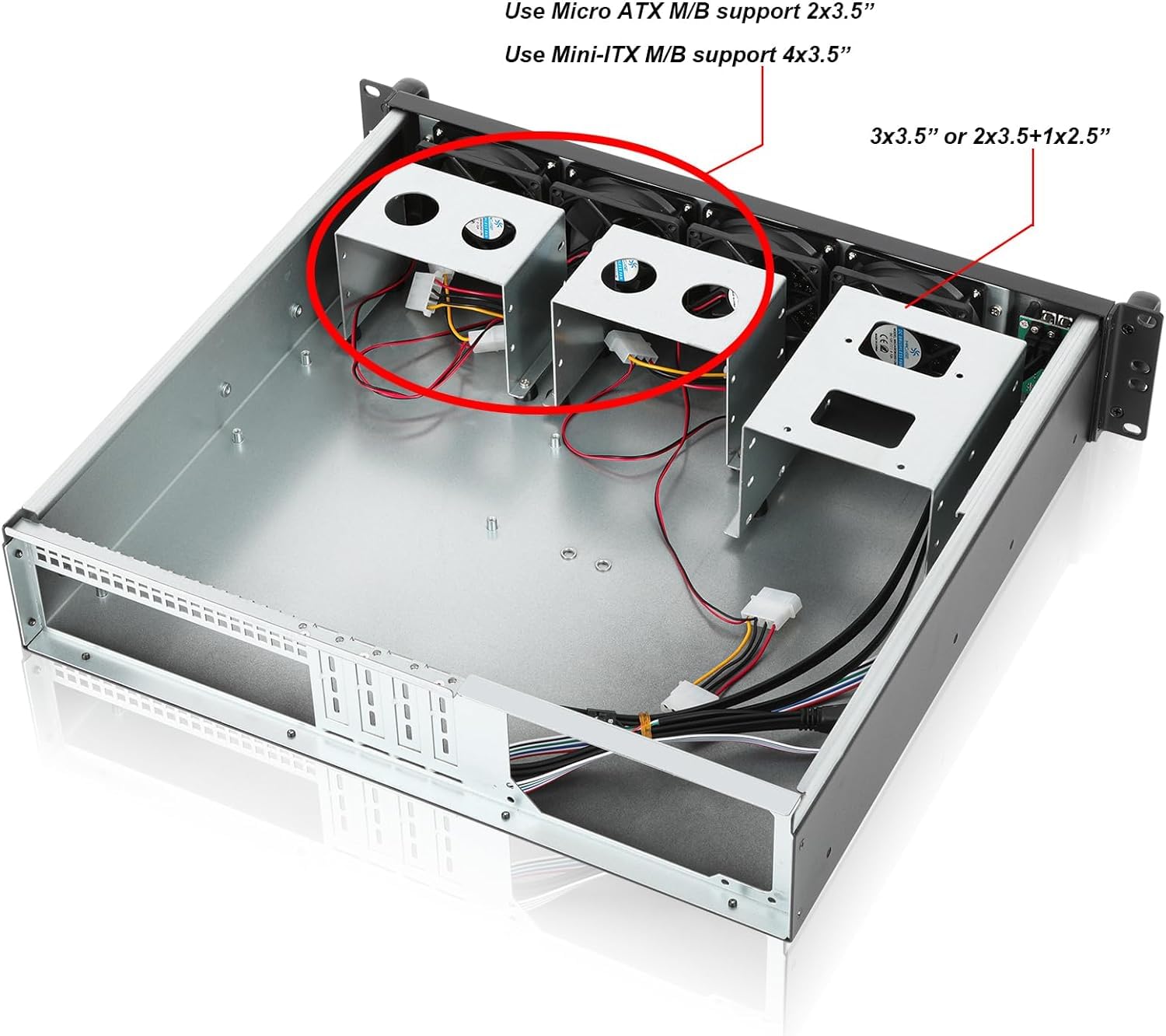 Rackchoice Microatx/Mini Itx 2U Rackmount Server Chassis Max 7X3.5 Bay / Usb3.0 With 2.0 Adapter Support Atx Psu Either Top Or S
