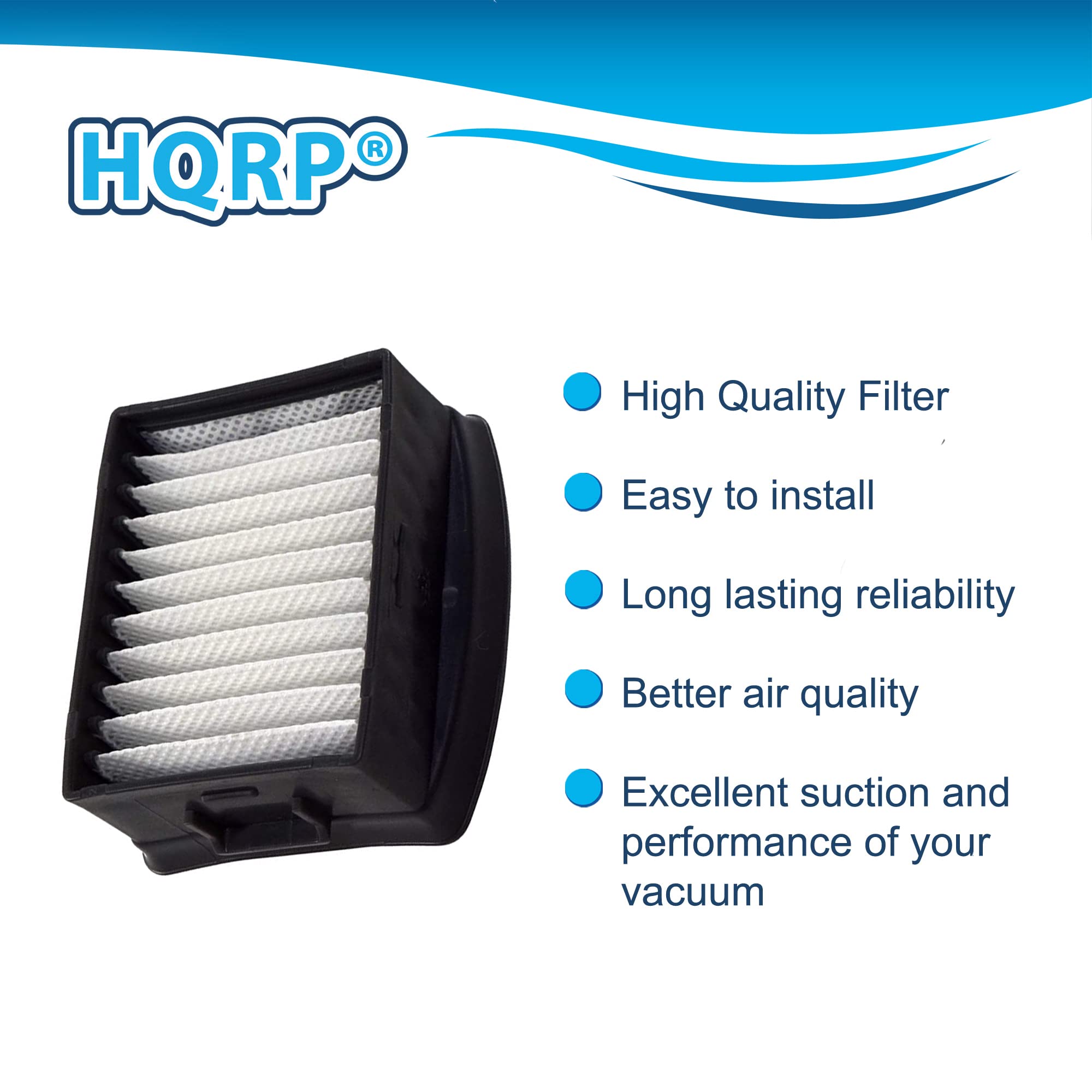 Hqrp 2 Pack Filter Replacement For Dirt Devil F39 2Dt0880000 2 Dt0880 000 Compatible With Dirt Devil Gator Bd10125, Bd10165, Bd1