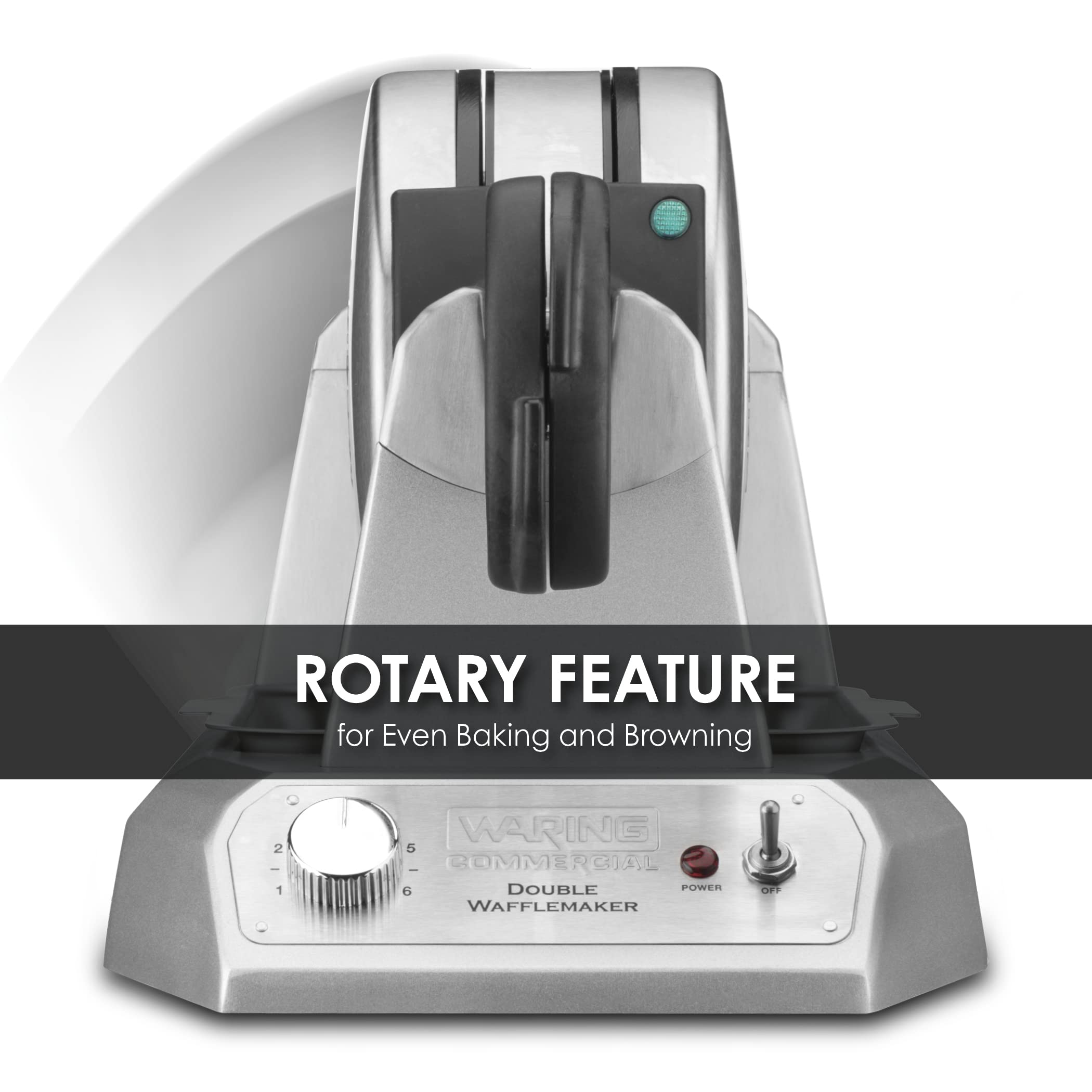 Waring Commercial Ww200 Waffle Iron, 18X11X12, Silver