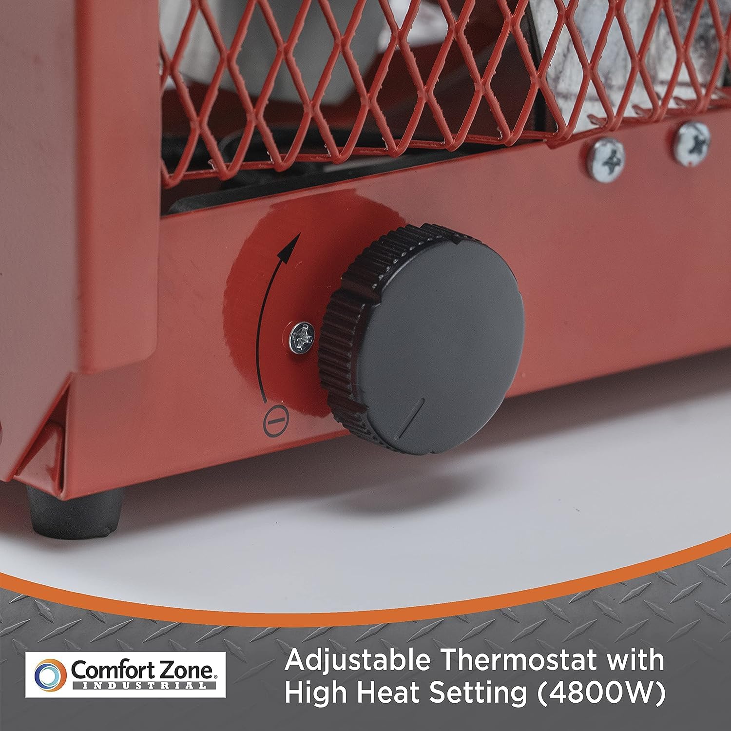 Comfort Zone Electric Fan Forced Industrial Garage, Workshop Utility Space Heater, Thermostat Control, Heavy Gauge Steel, Carry