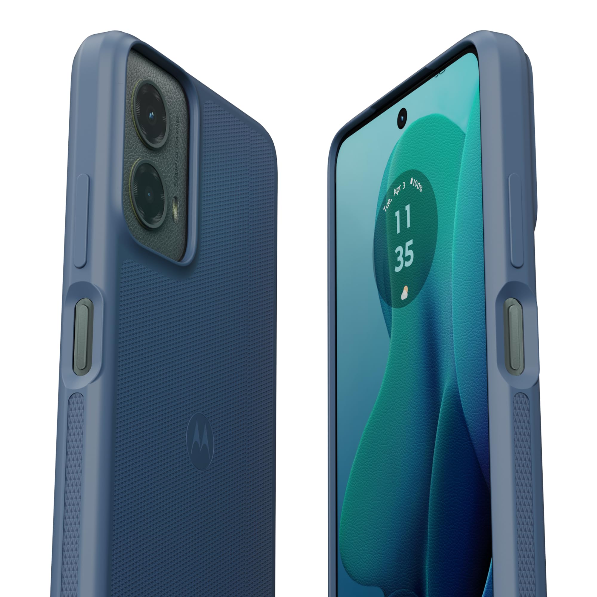Motorola Moto G 5G (2024) Textured Protective Case  Dusk Blue   Precision Fit Shock Absorbing Cases For Enhanced Phone Grip, Sty