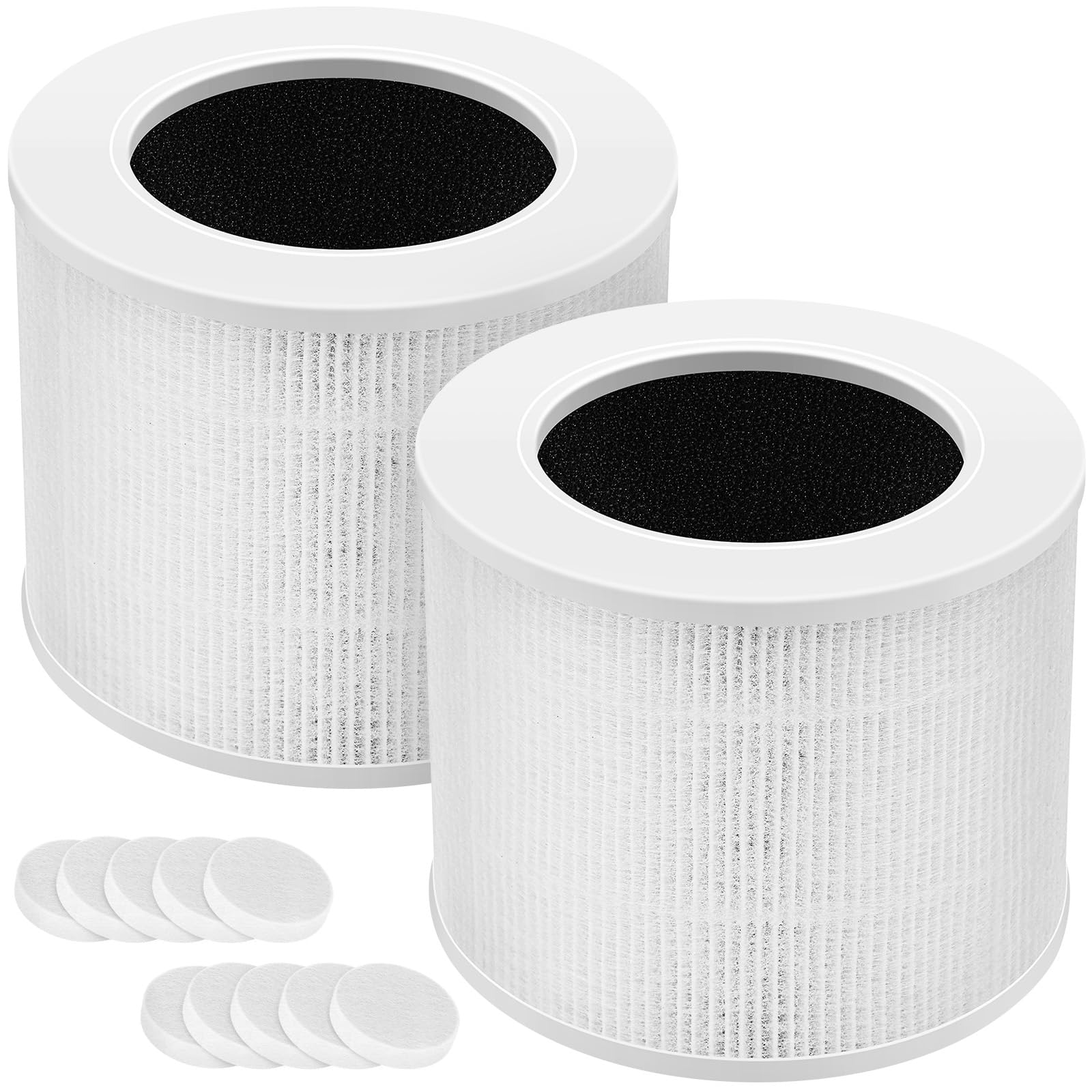 2 Pack Core Mini Rf Premium High Efficiency Replacement Filters Compatible With Levoit Core Mini Air Purifier, 3 In 1 H13 Grade