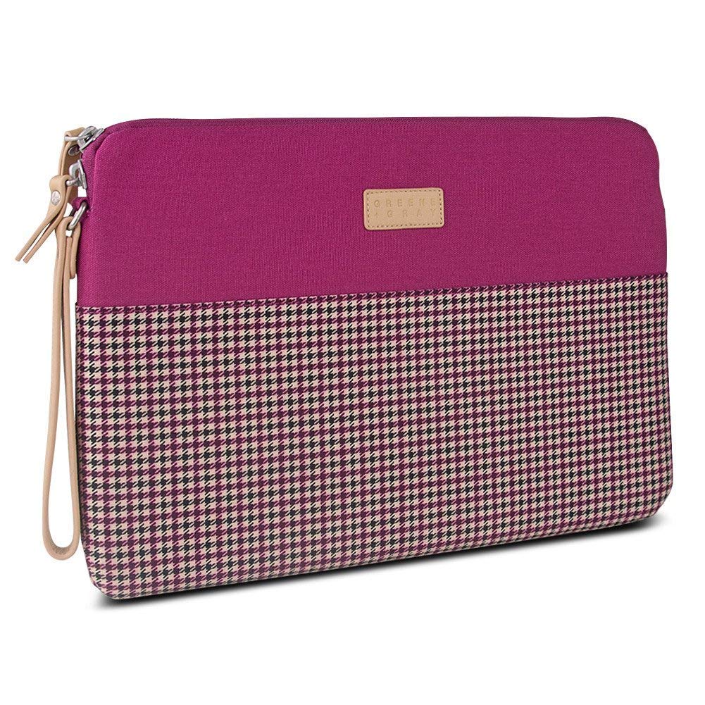 Greene + Gray Zippered Sleeve for Microsoft Surface Pro 3, Burgundy Houndstooth