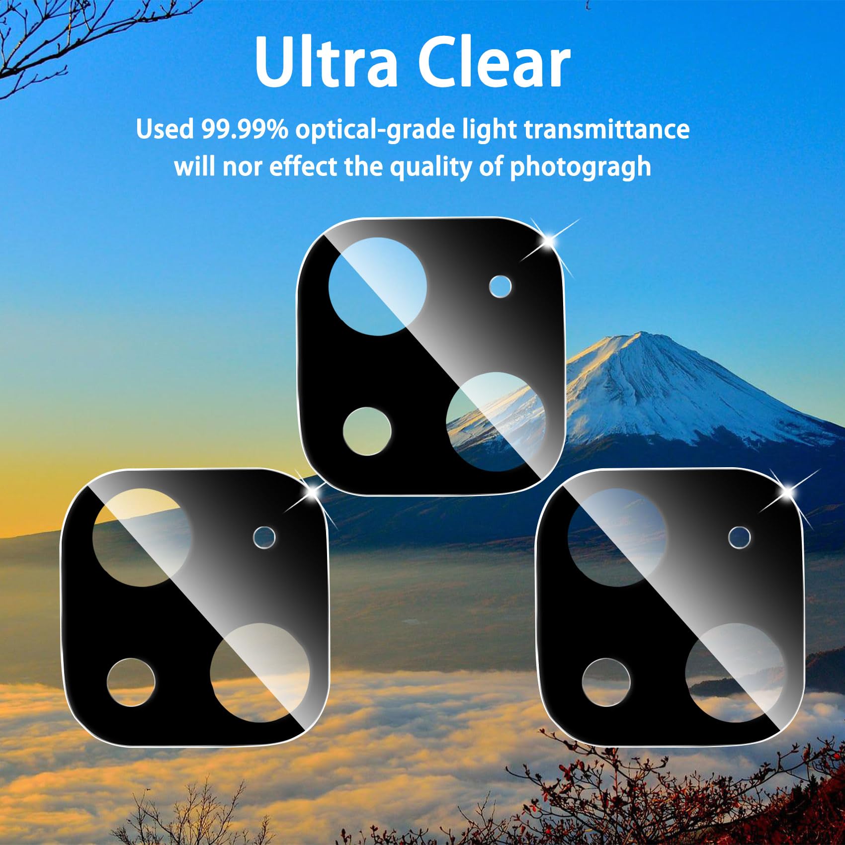 Dengduoduo ?3 Pack Camera Lens Protector For Iphone 15 6.1'' & Iphone 15 Plus 6.7'', Tempered Glass, Ultra Hd, 9H Hardness, Anti
