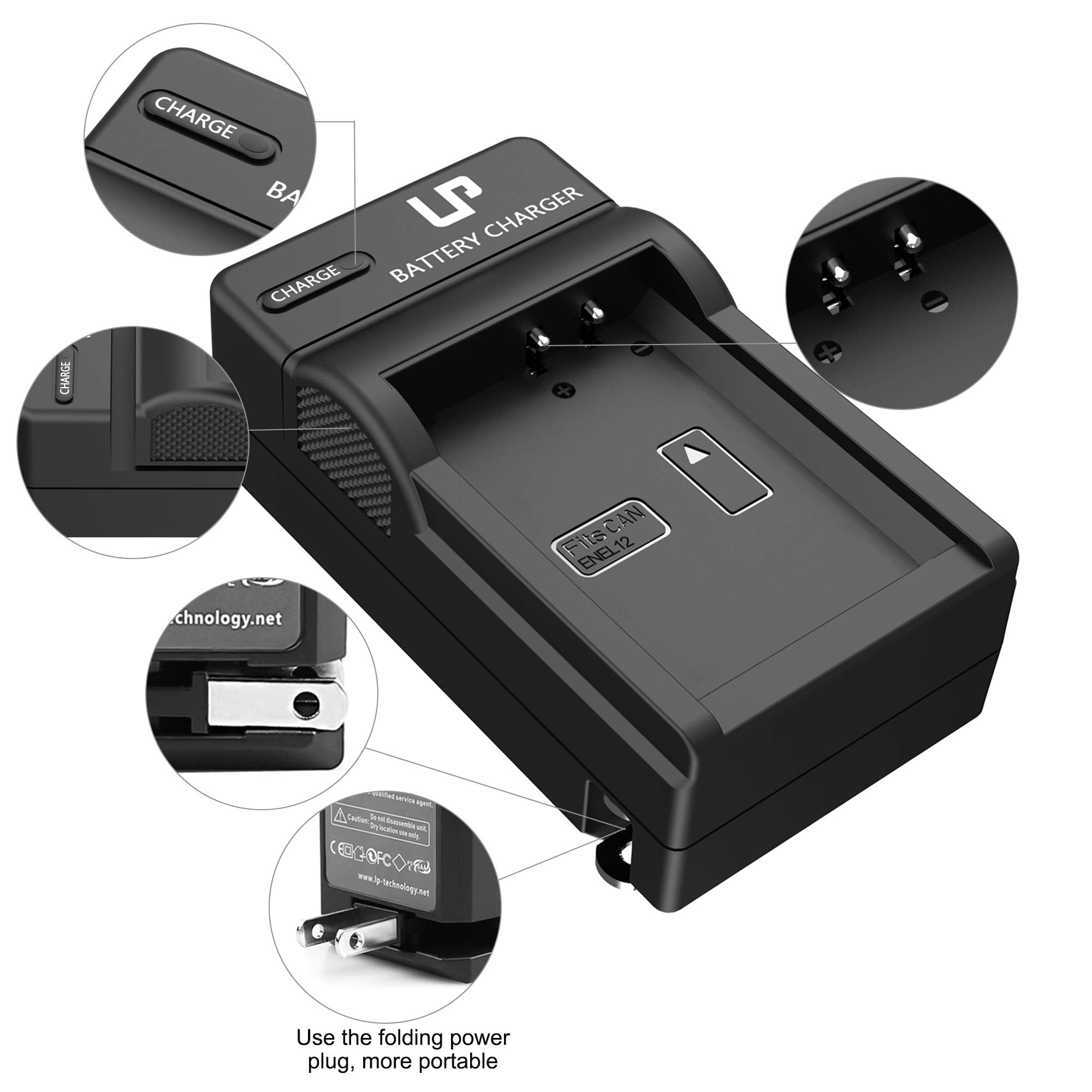 En-El12 Battery Charger, Lp Charger Compatible With Nikon Coolpix A1000, B600, Aw130, Aw110, Aw100, A900, W300, S1200Pj, S9900,