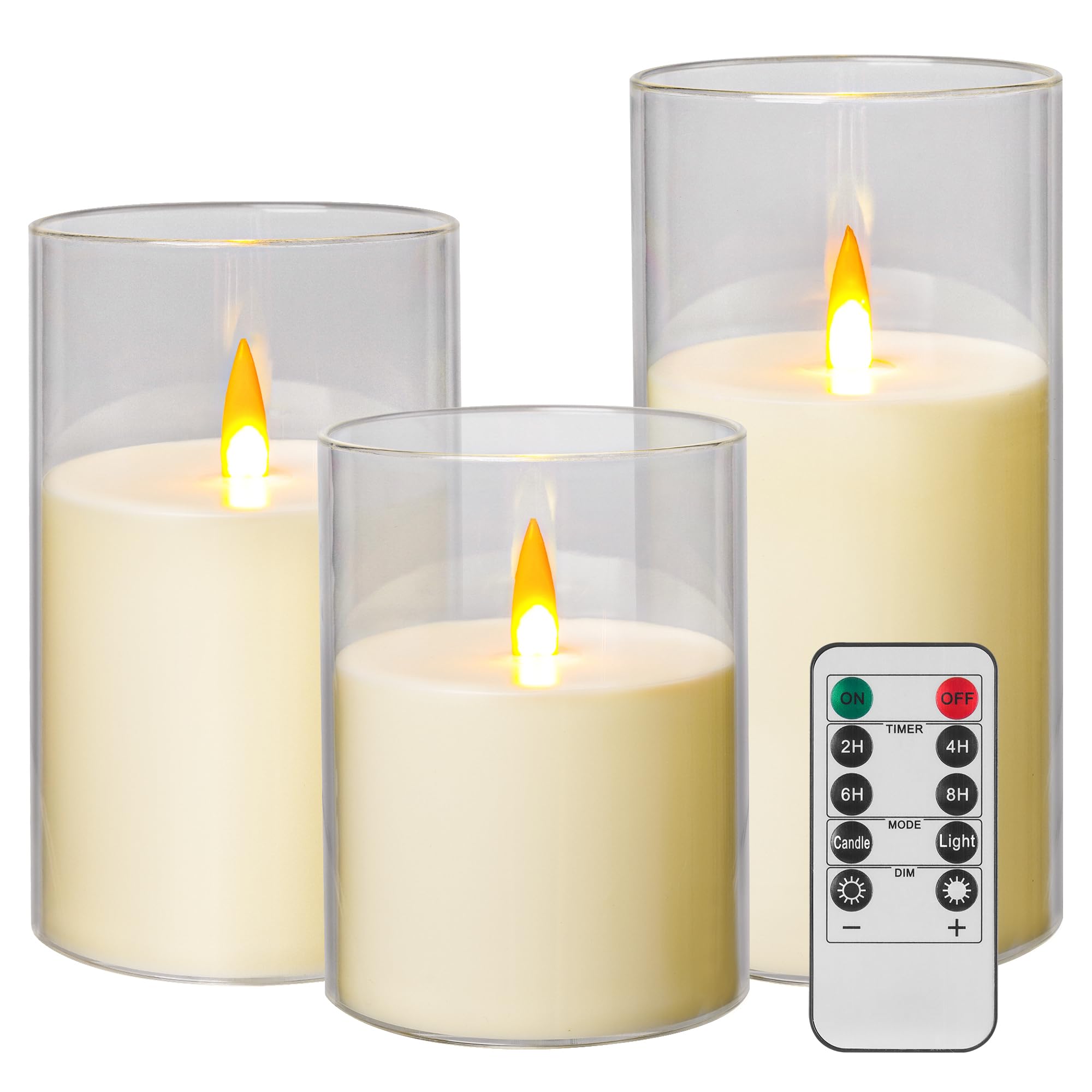 Upinmz Flickering Flameless Candles With Remote And Timer