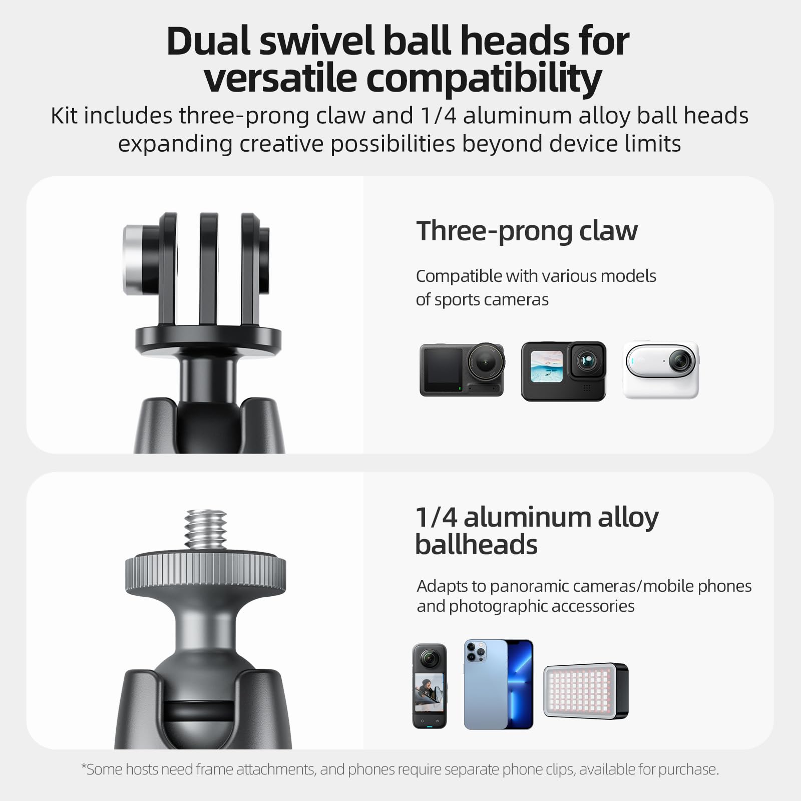 Telesin Magnetic Mount Magnet Metal Mounts For Action Camera, 360 Quick Car Holder Attachment For Gopro Max Hero 13 12 11 10 9 8 7 6 Insta360 X3 X4 Go3 Dji Action 4 Osmo Pocket 3 Mounting Accessories
