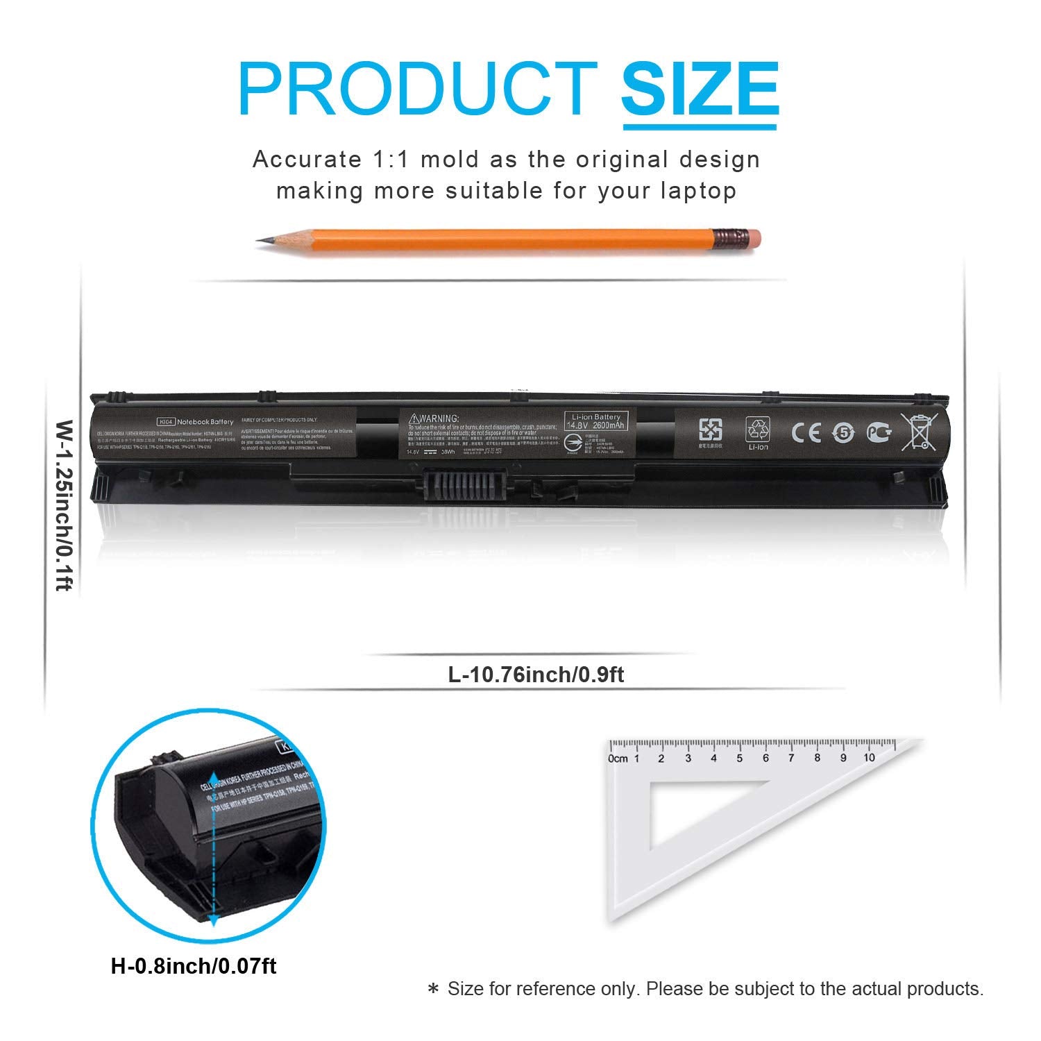 800049 001 Ki04 K104 Battery For Hp Pavilion 17 G 17T S 15 Ab 15T Ab 15 An 15 Ab223Cl 15 Ab243Cl 15 Ab247Cl 17T S100 17 G119Dx 1