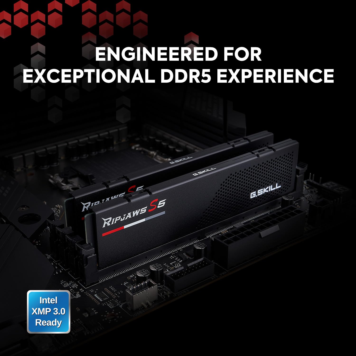 G.SKILL Ripjaws S5 DDR5 RAM 64GB (2x32GB) 5600MT/s CL28 Black U-DIMM Intel XMP 3.0 Desktop Memory